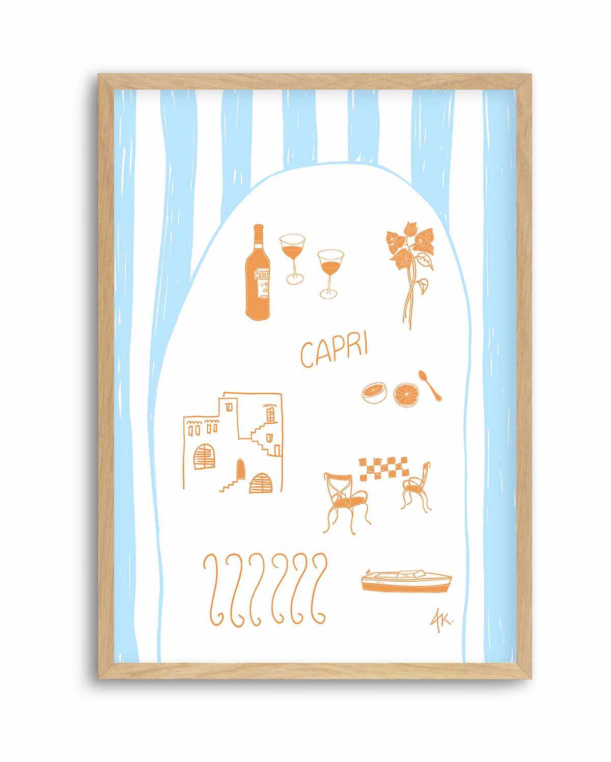 Capri Tan Blue by Anne Korako | Art Print