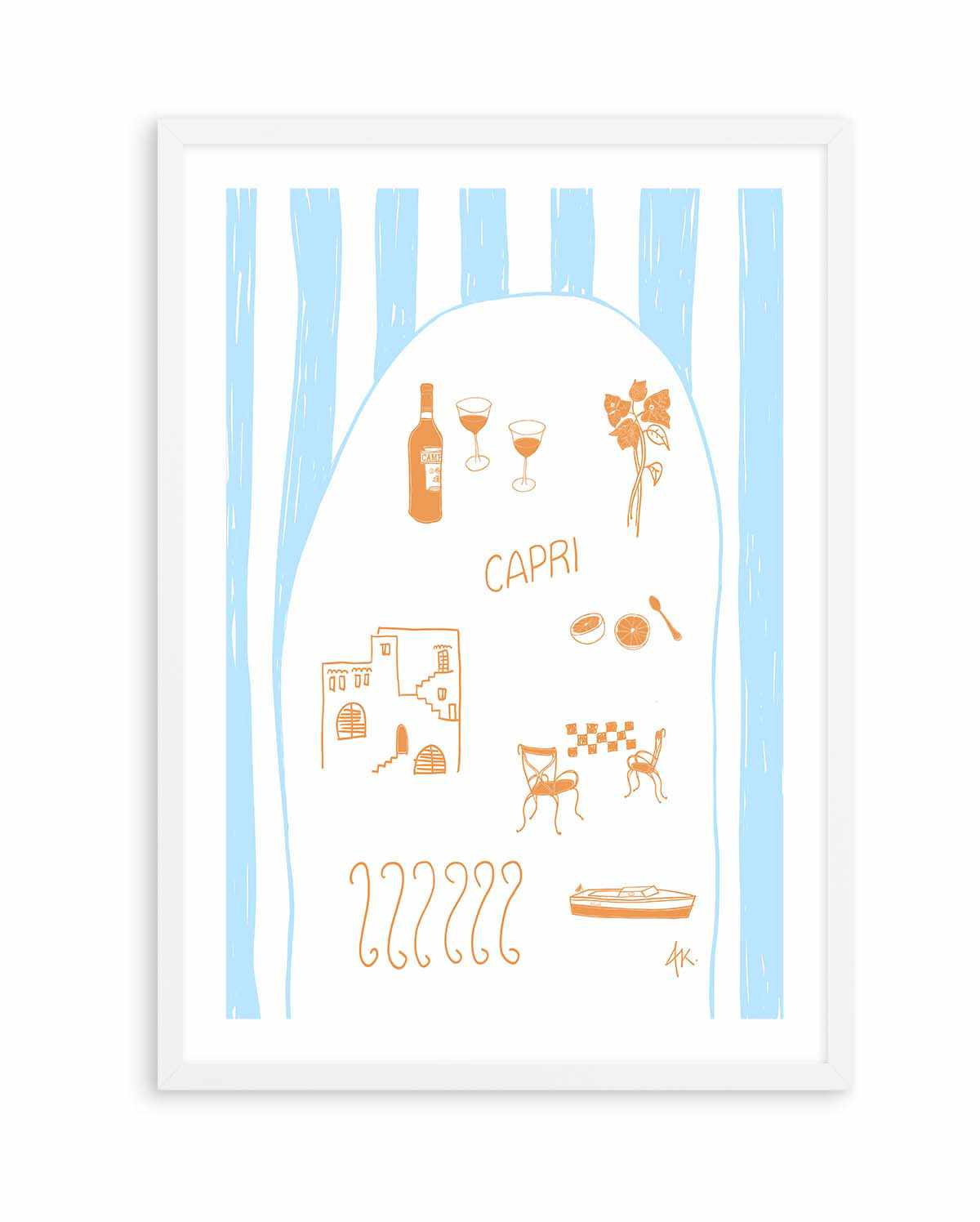 Capri Tan Blue by Anne Korako | Art Print