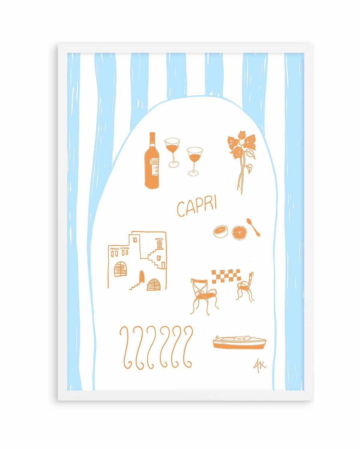 Capri Tan Blue by Anne Korako | Art Print