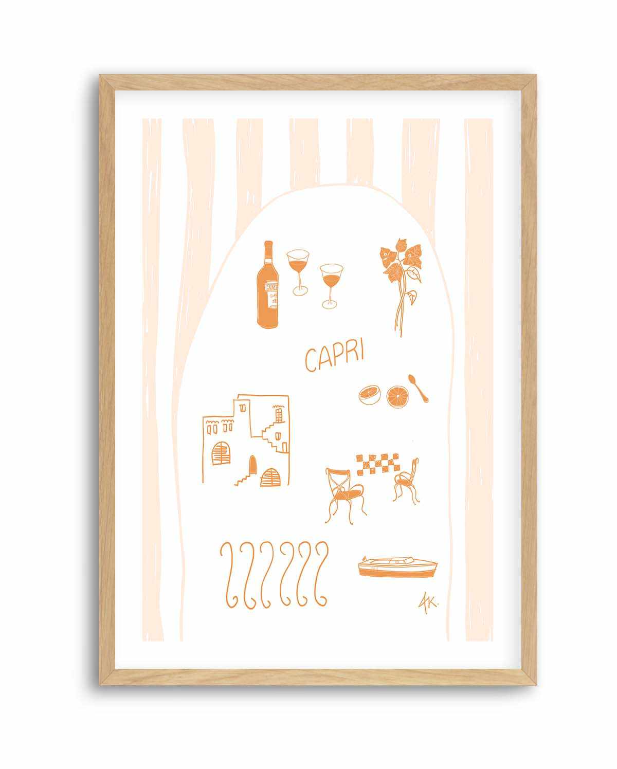 Capri Tan Pink by Anne Korako | Art Print