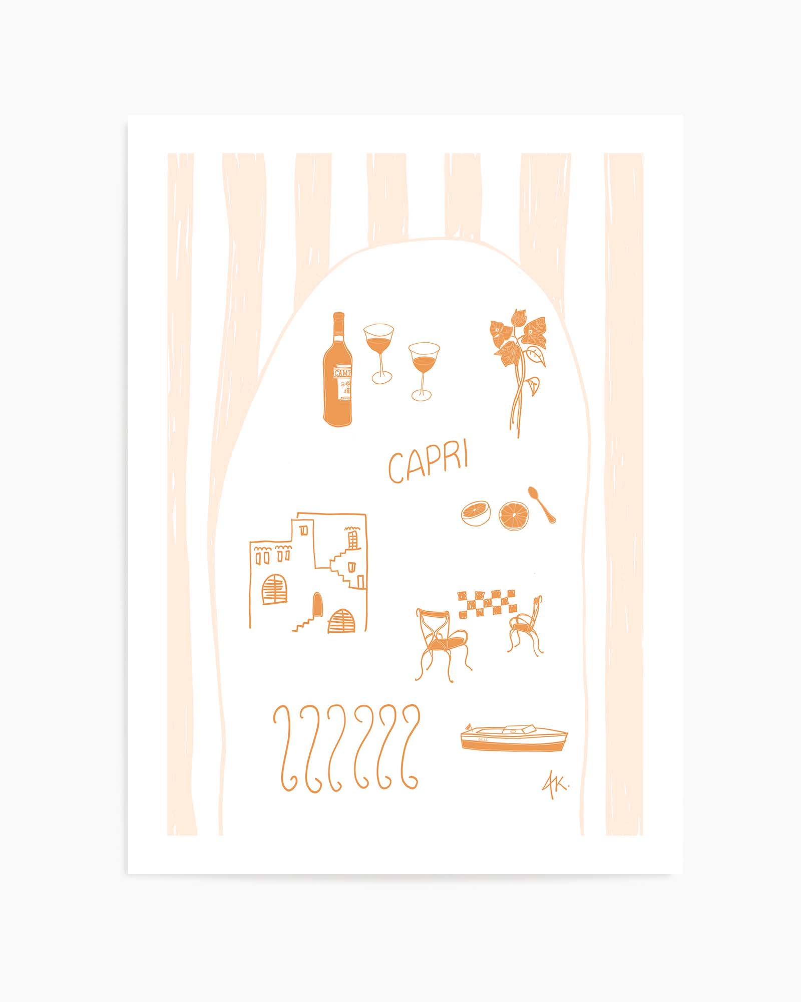 Capri Tan Pink by Anne Korako | Art Print