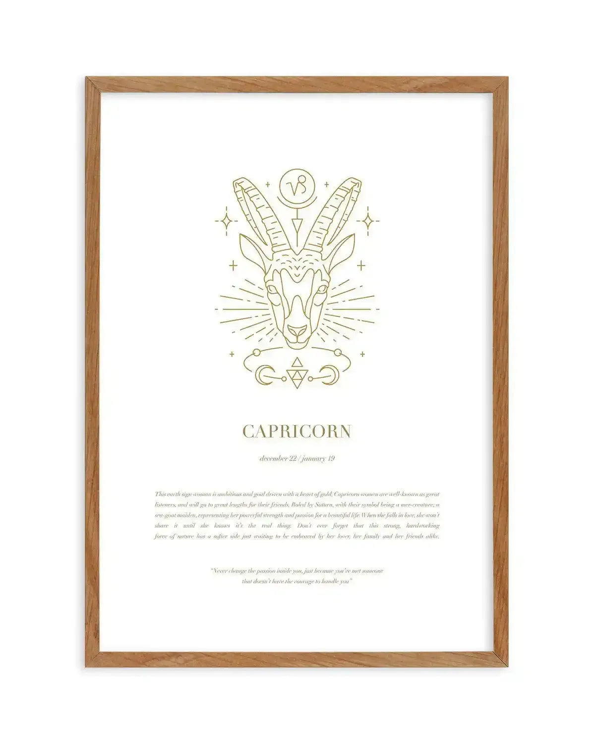 Capricorn | Celestial Zodiac Art Print-PRINT-Olive et Oriel-Olive et Oriel-Buy-Australian-Art-Prints-Online-with-Olive-et-Oriel-Your-Artwork-Specialists-Austrailia-Decorate-With-Coastal-Photo-Wall-Art-Prints-From-Our-Beach-House-Artwork-Collection-Fine-Poster-and-Framed-Artwork