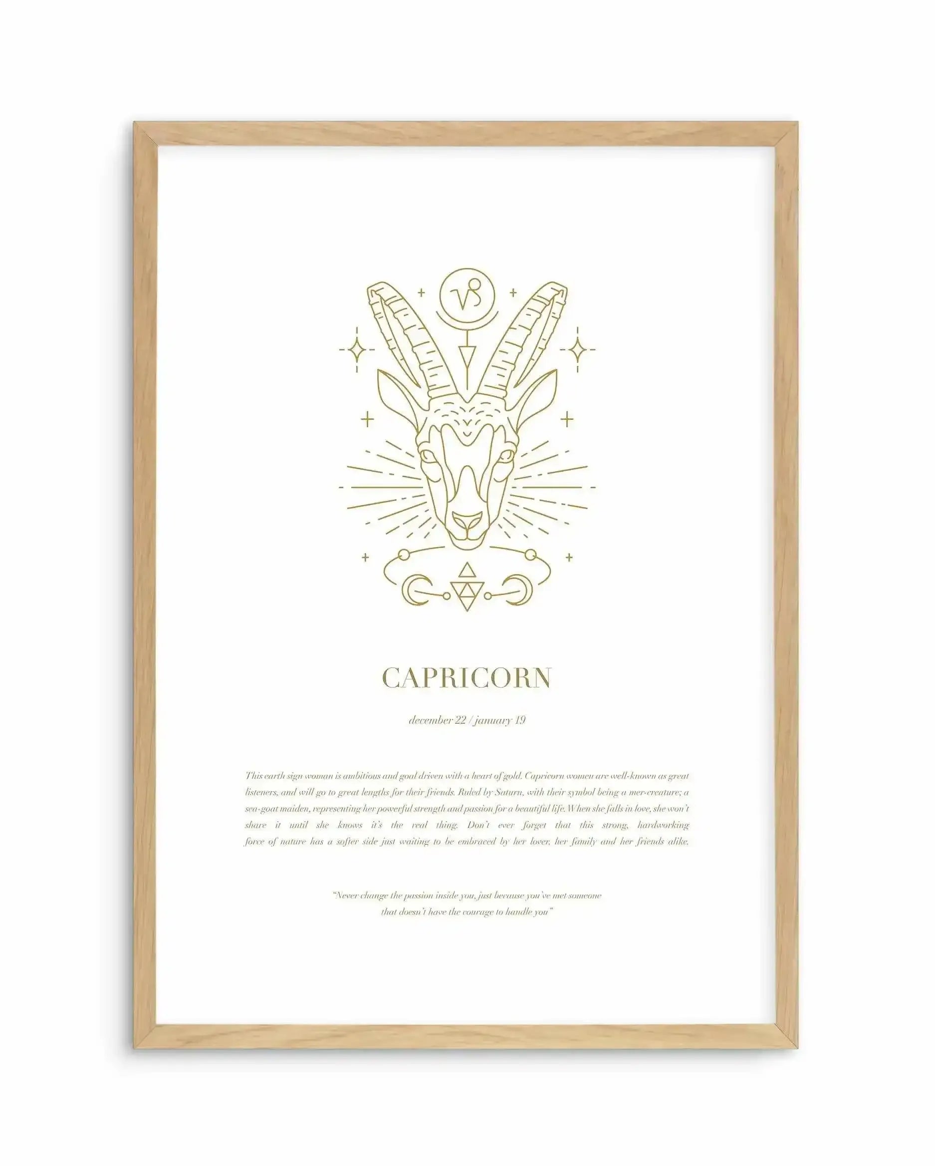 Capricorn | Celestial Zodiac Art Print-PRINT-Olive et Oriel-Olive et Oriel-Buy-Australian-Art-Prints-Online-with-Olive-et-Oriel-Your-Artwork-Specialists-Austrailia-Decorate-With-Coastal-Photo-Wall-Art-Prints-From-Our-Beach-House-Artwork-Collection-Fine-Poster-and-Framed-Artwork