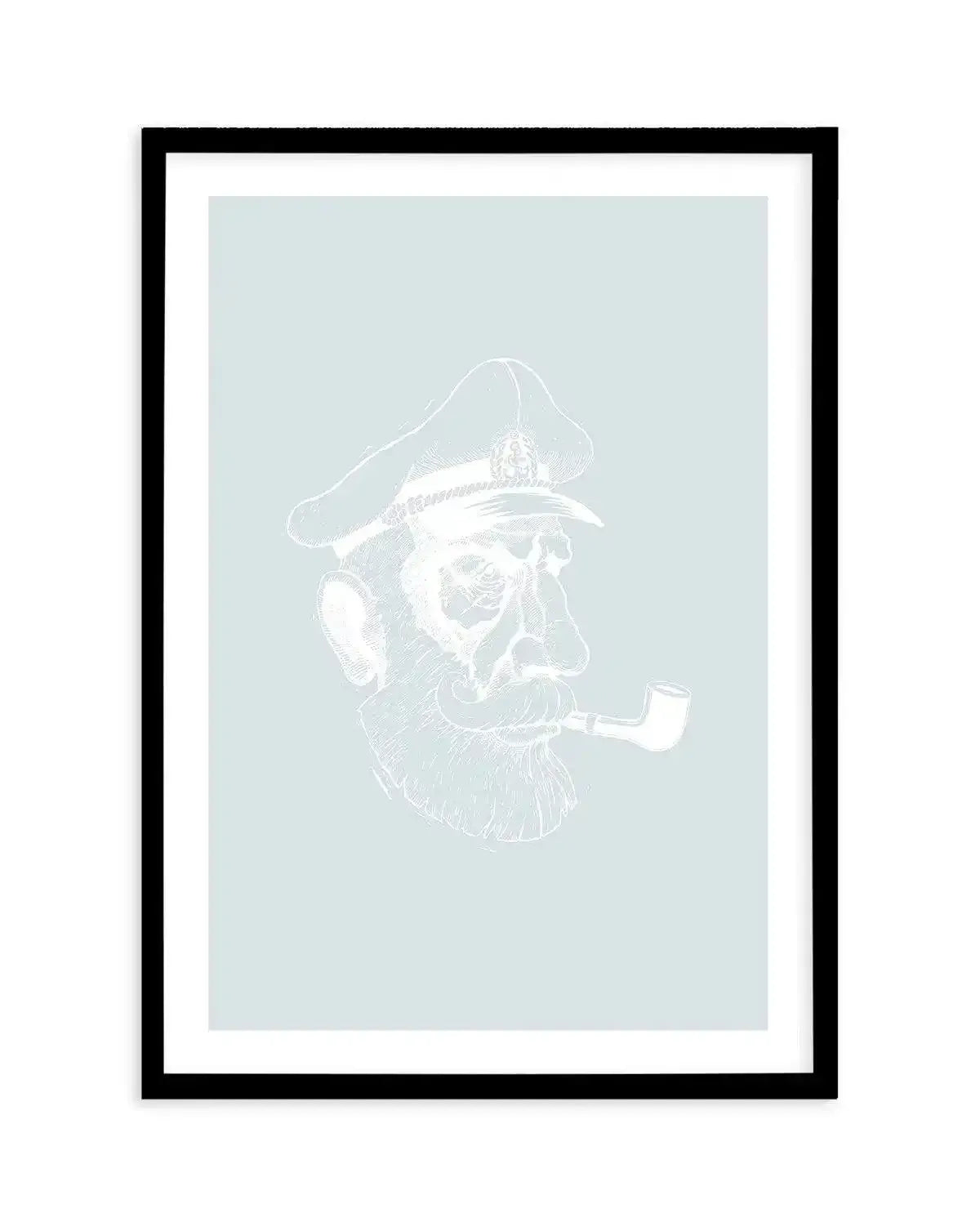 Captain | 2 Colour Options Art Print-PRINT-Olive et Oriel-Olive et Oriel-A5 | 5.8" x 8.3" | 14.8 x 21cm-Black-With White Border-Buy-Australian-Art-Prints-Online-with-Olive-et-Oriel-Your-Artwork-Specialists-Austrailia-Decorate-With-Coastal-Photo-Wall-Art-Prints-From-Our-Beach-House-Artwork-Collection-Fine-Poster-and-Framed-Artwork