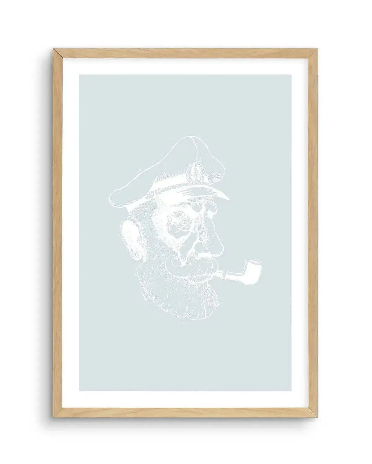 Captain | 2 Colour Options Art Print-PRINT-Olive et Oriel-Olive et Oriel-A5 | 5.8" x 8.3" | 14.8 x 21cm-Oak-With White Border-Buy-Australian-Art-Prints-Online-with-Olive-et-Oriel-Your-Artwork-Specialists-Austrailia-Decorate-With-Coastal-Photo-Wall-Art-Prints-From-Our-Beach-House-Artwork-Collection-Fine-Poster-and-Framed-Artwork
