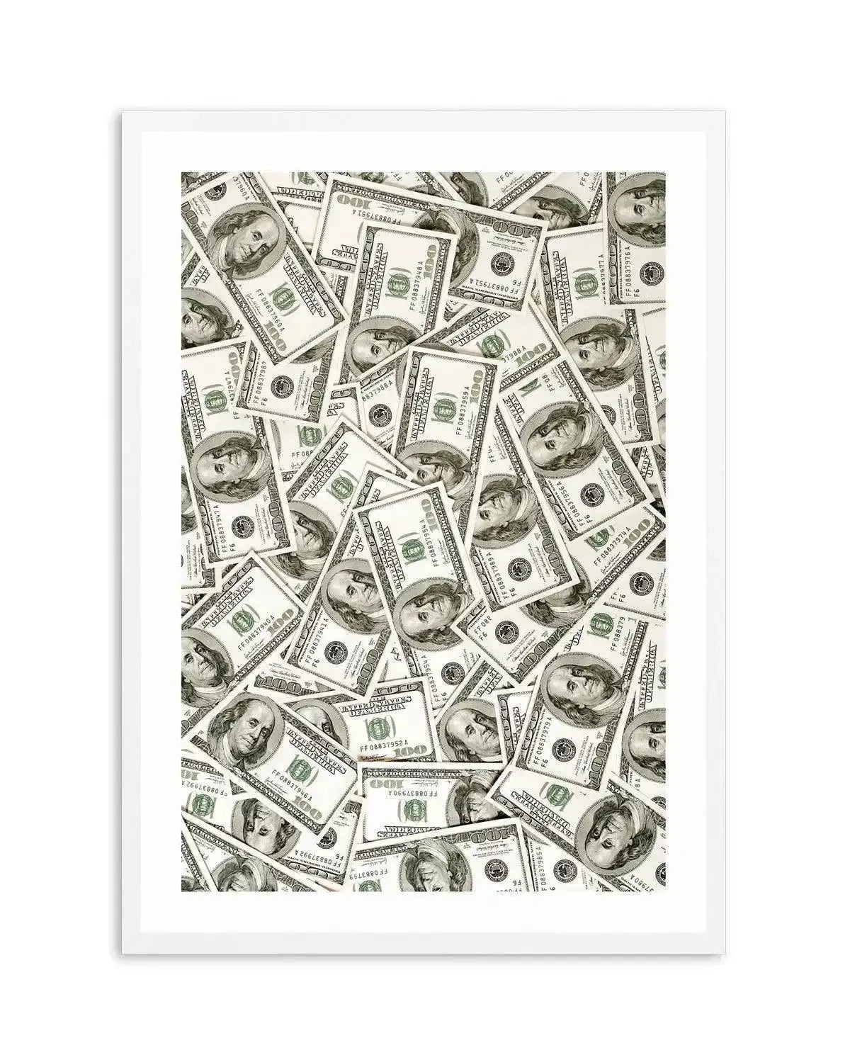 Cash Money Dollar Bills Art Print-PRINT-Olive et Oriel-Olive et Oriel-A5 | 5.8" x 8.3" | 14.8 x 21cm-White-With White Border-Buy-Australian-Art-Prints-Online-with-Olive-et-Oriel-Your-Artwork-Specialists-Austrailia-Decorate-With-Coastal-Photo-Wall-Art-Prints-From-Our-Beach-House-Artwork-Collection-Fine-Poster-and-Framed-Artwork