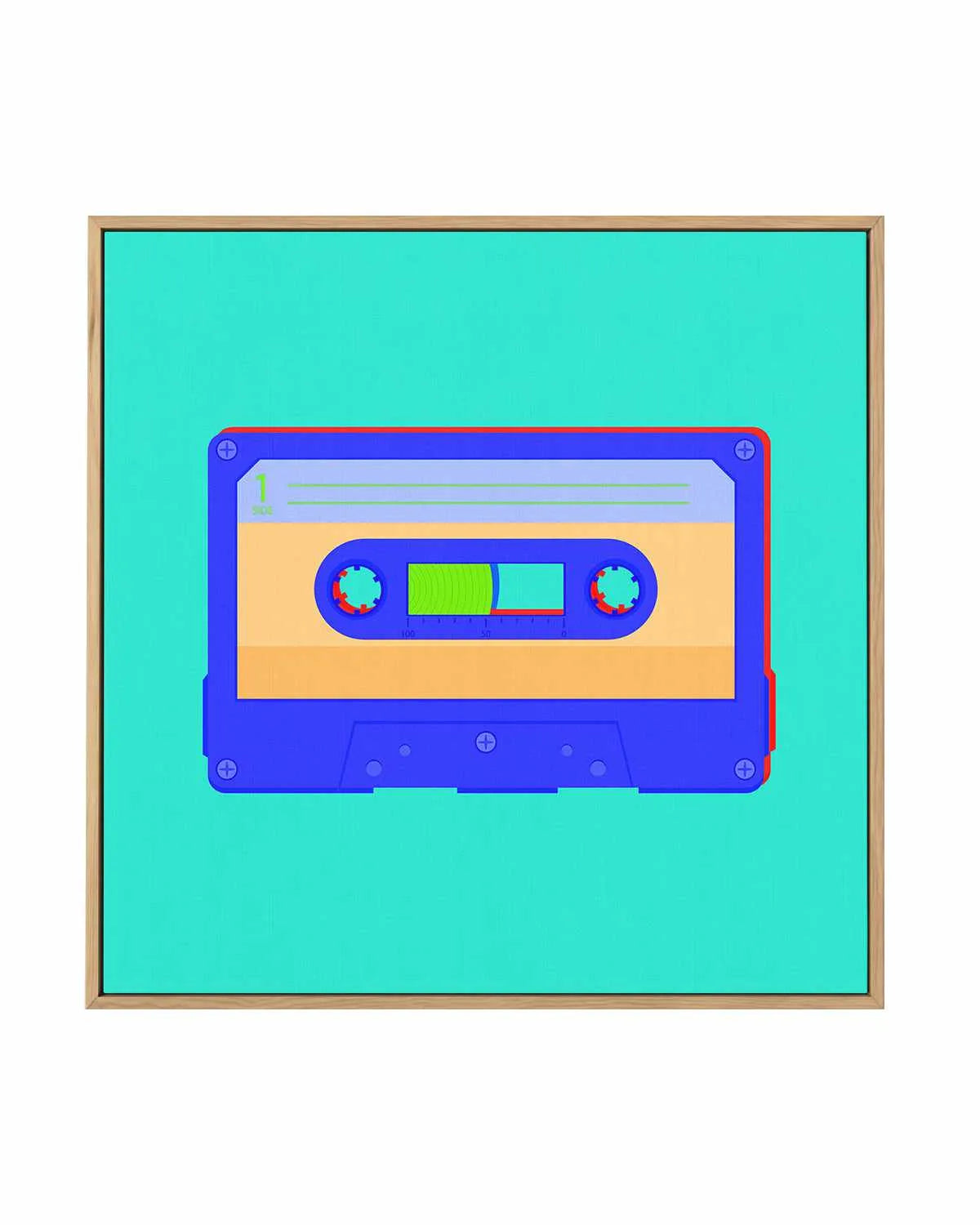 Cassette Pop I | Framed Canvas Art Print from Olive et Oriel where you can shop wallpaper and artworks online