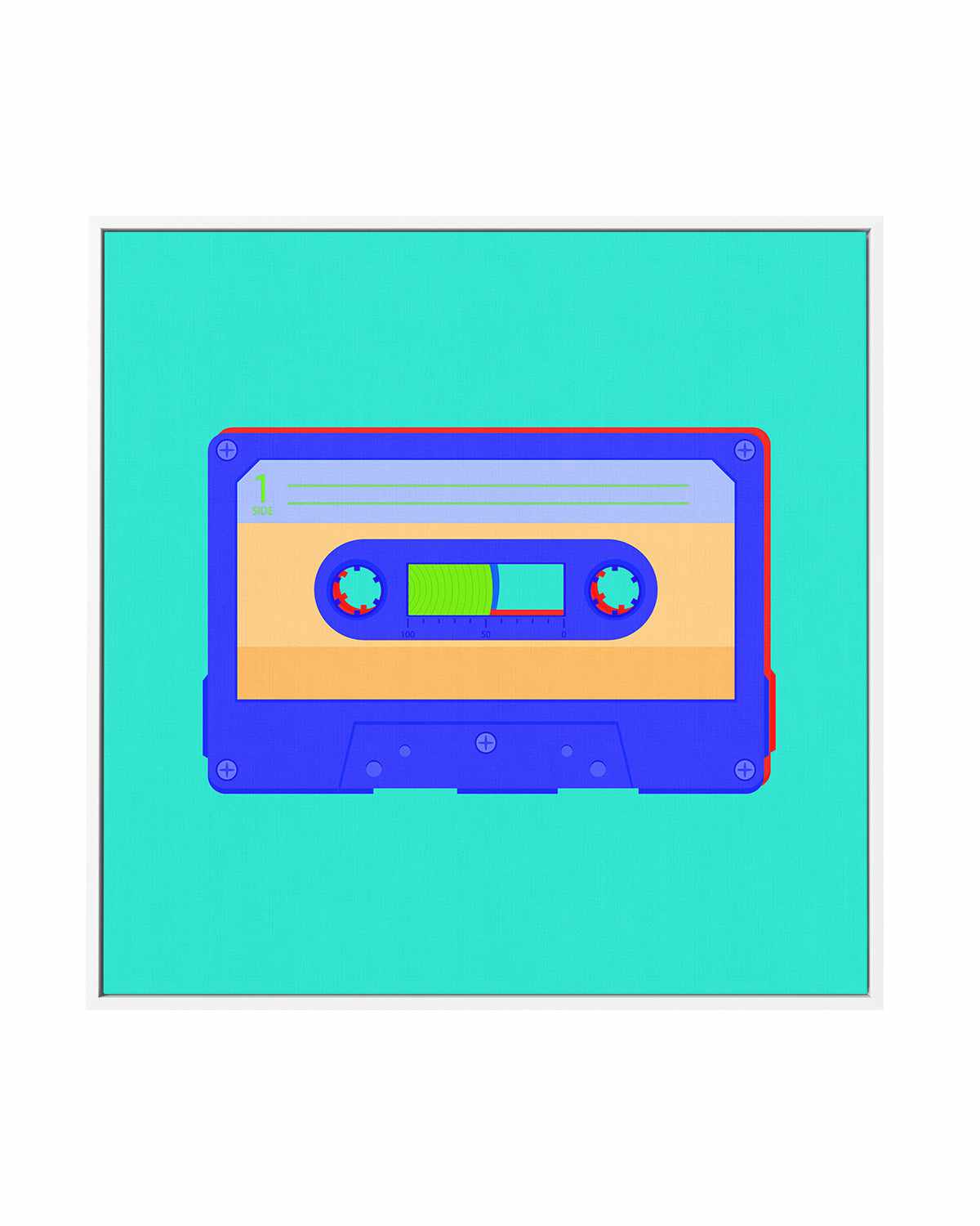 Cassette Pop I | Framed Canvas Art Print