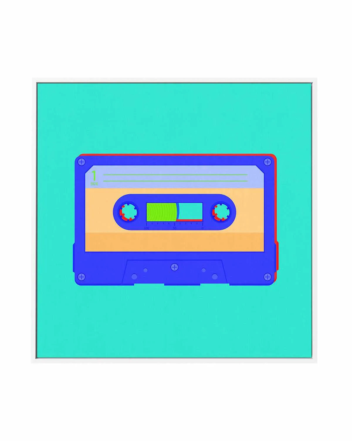 Cassette Pop I | Framed Canvas Art Print from Olive et Oriel where you can shop wallpaper and artworks online