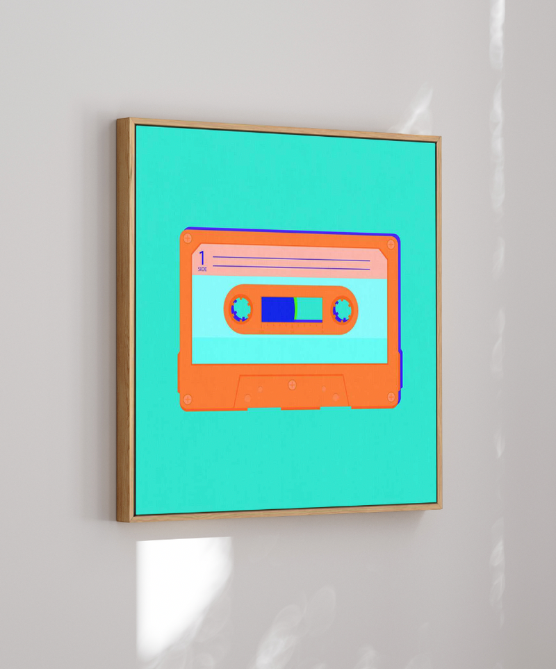 Cassette Pop II | Framed Canvas Art Print