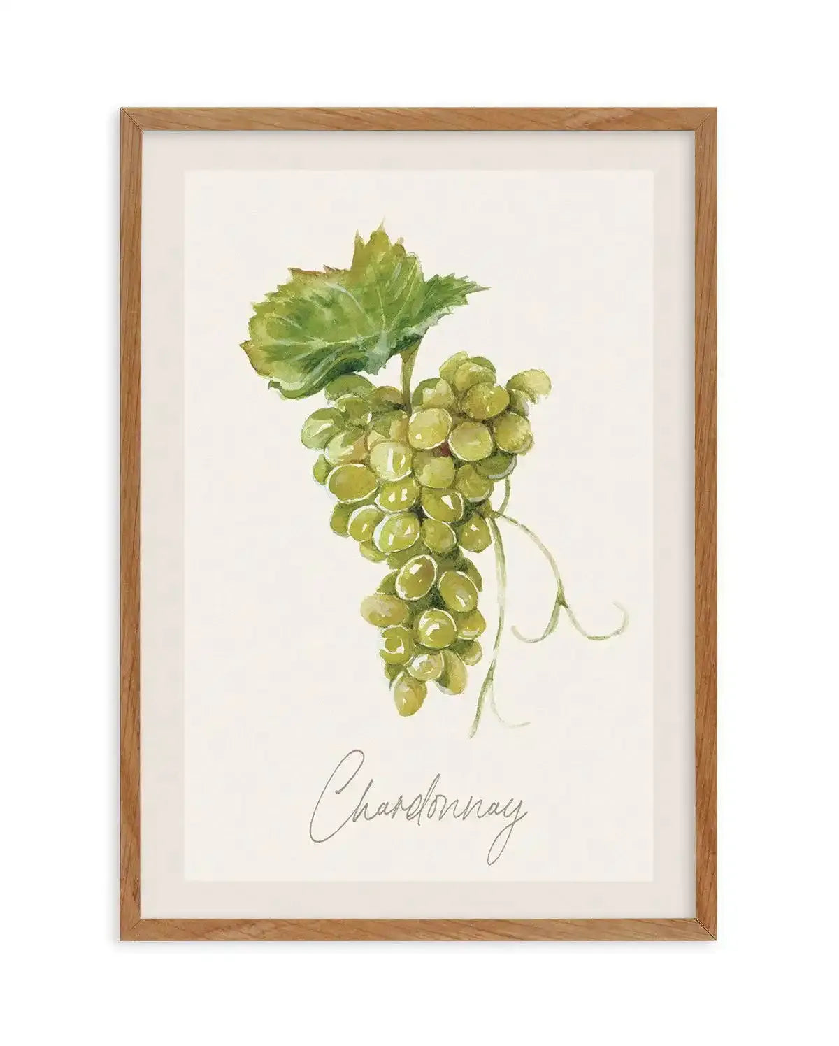 Chardonnay Art Print-PRINT-Olive et Oriel-Olive et Oriel-50x70 cm | 19.6" x 27.5"-Walnut-With White Border-Buy-Australian-Art-Prints-Online-with-Olive-et-Oriel-Your-Artwork-Specialists-Austrailia-Decorate-With-Coastal-Photo-Wall-Art-Prints-From-Our-Beach-House-Artwork-Collection-Fine-Poster-and-Framed-Artwork