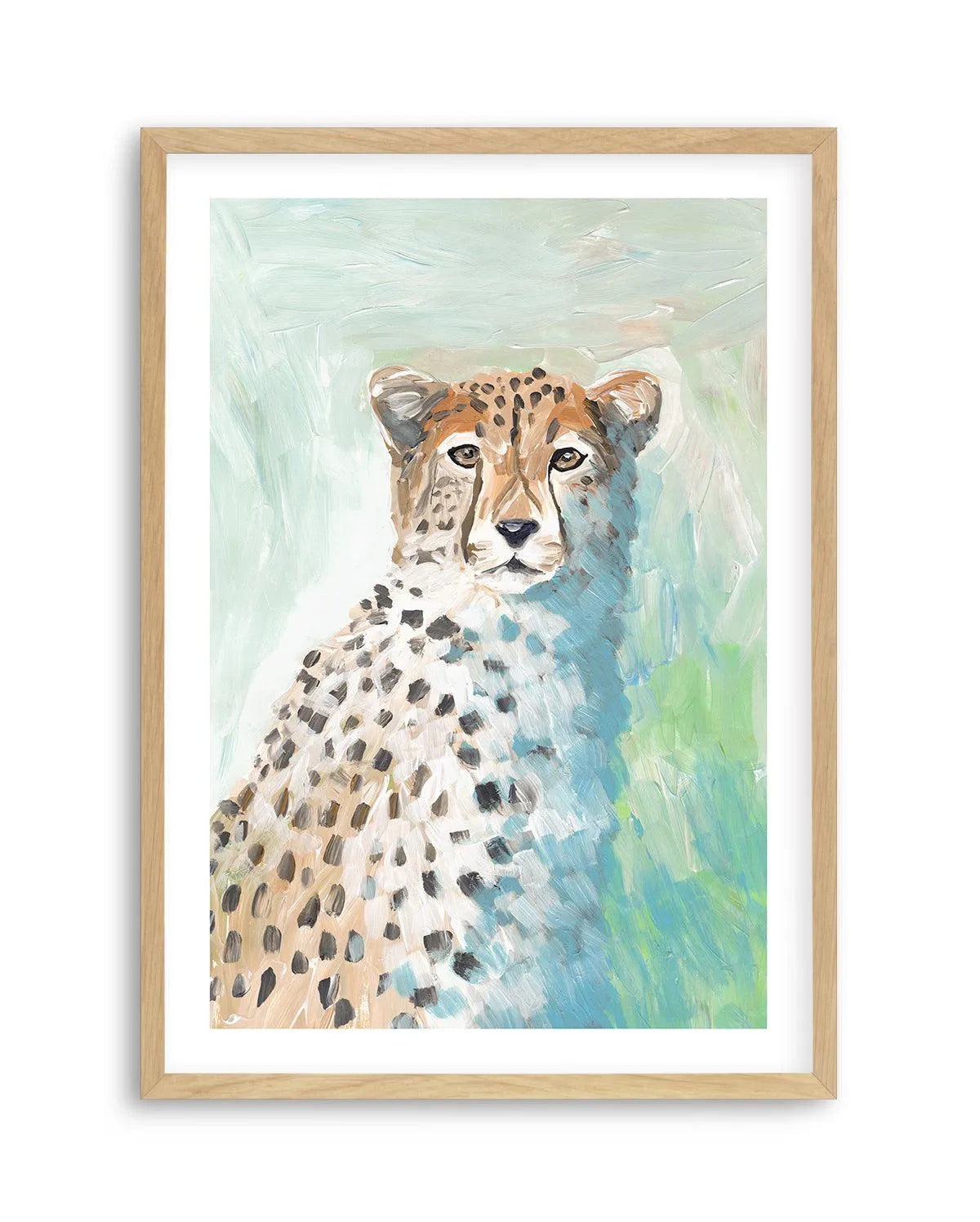 Cheetah-Art-Print-WALNUT-noborder from Olive et Oriel where you can shop wallpaper and artworks online