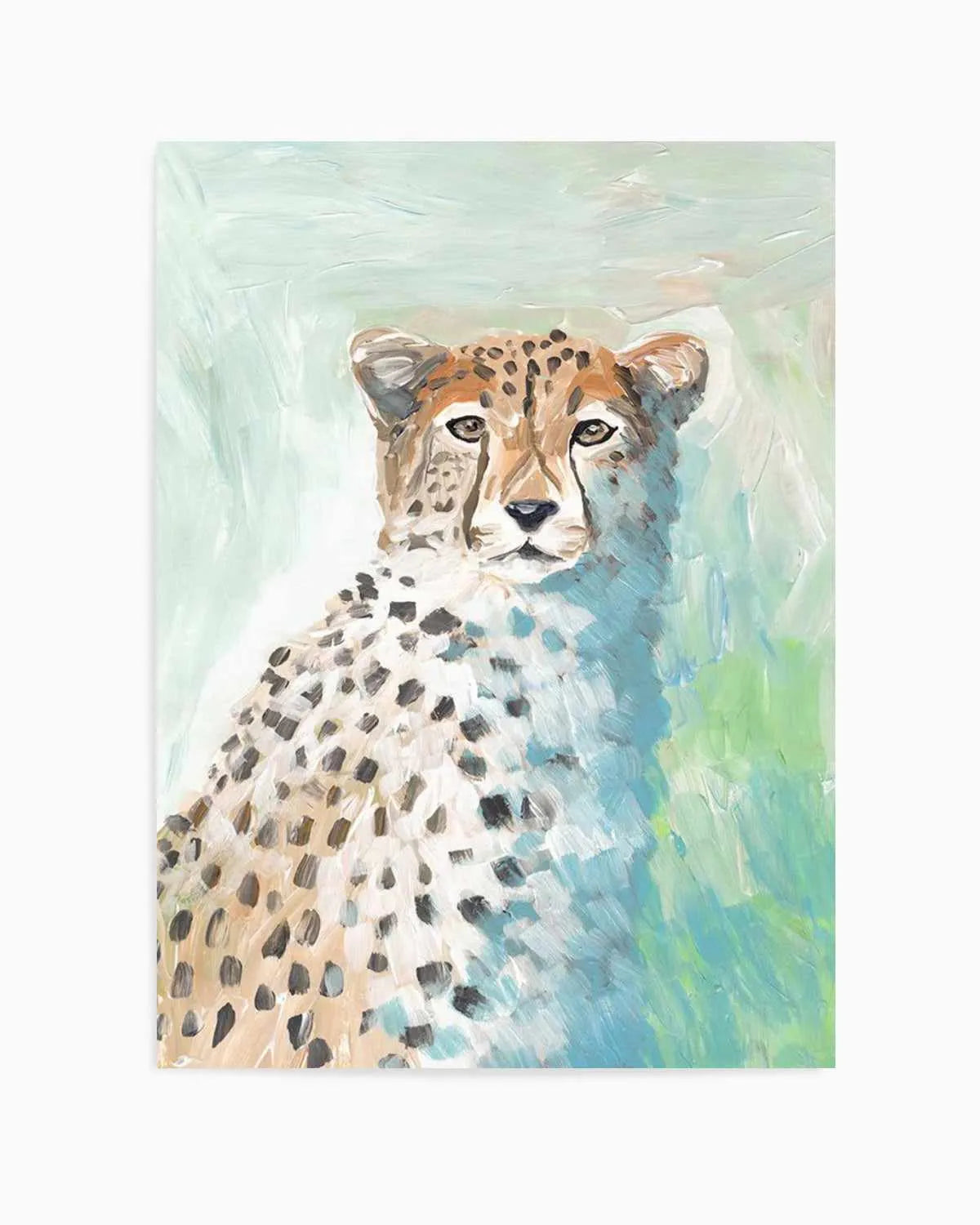Cheetah-Art-Print-WALNUT-noborder from Olive et Oriel where you can shop wallpaper and artworks online