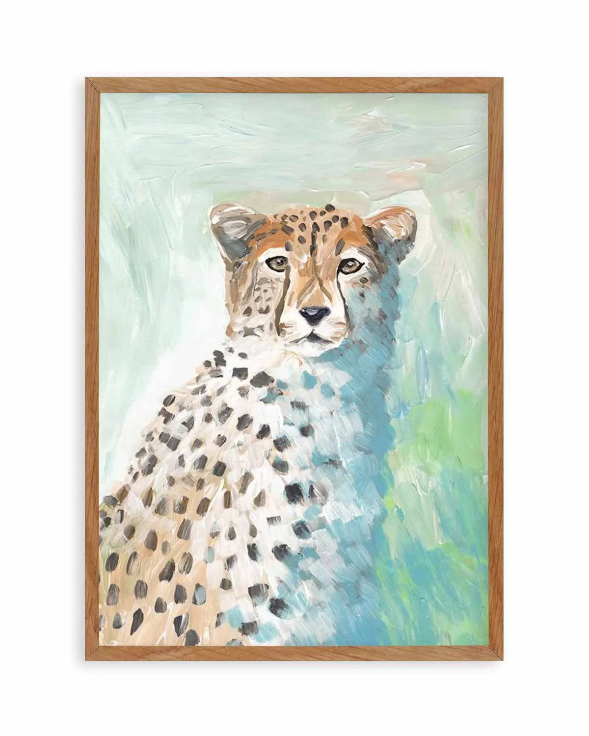 Cheetah-Art-Print-WALNUT-noborder from Olive et Oriel where you can shop wallpaper and artworks online
