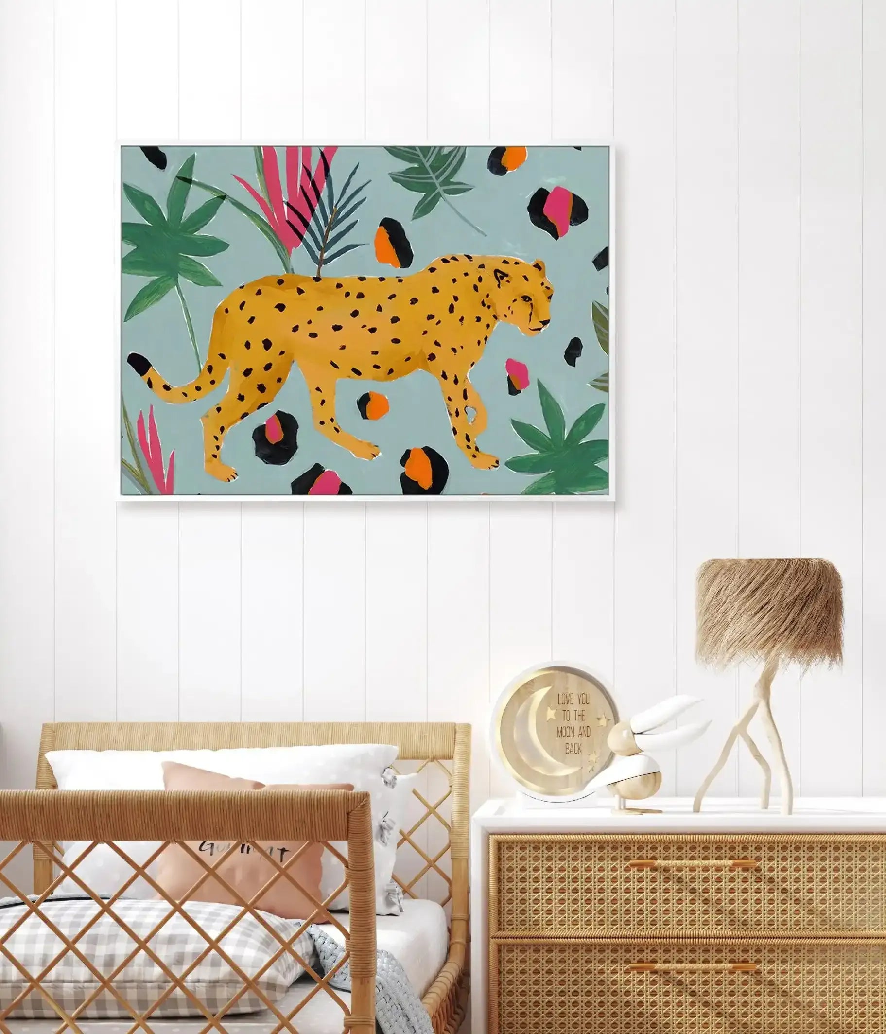 Cheetah II | Framed Canvas-CANVAS-You can shop wall art online with Olive et Oriel for everything from abstract art to fun kids wall art. Our beautiful modern art prints and canvas art are available from large canvas prints to wall art paintings and our proudly Australian artwork collection offers only the highest quality framed large wall art and canvas art Australia - You can buy fashion photography prints or Hampton print posters and paintings on canvas from Olive et Oriel and have them deliv