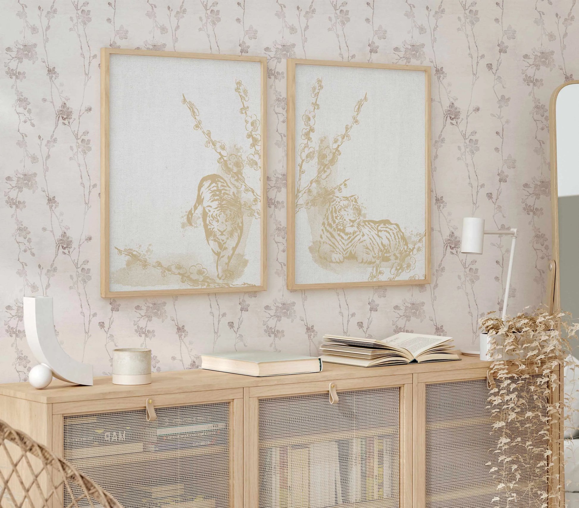 Cherry Blossom Wallpaper from Olive et Oriel where you can shop wallpaper and artworks online