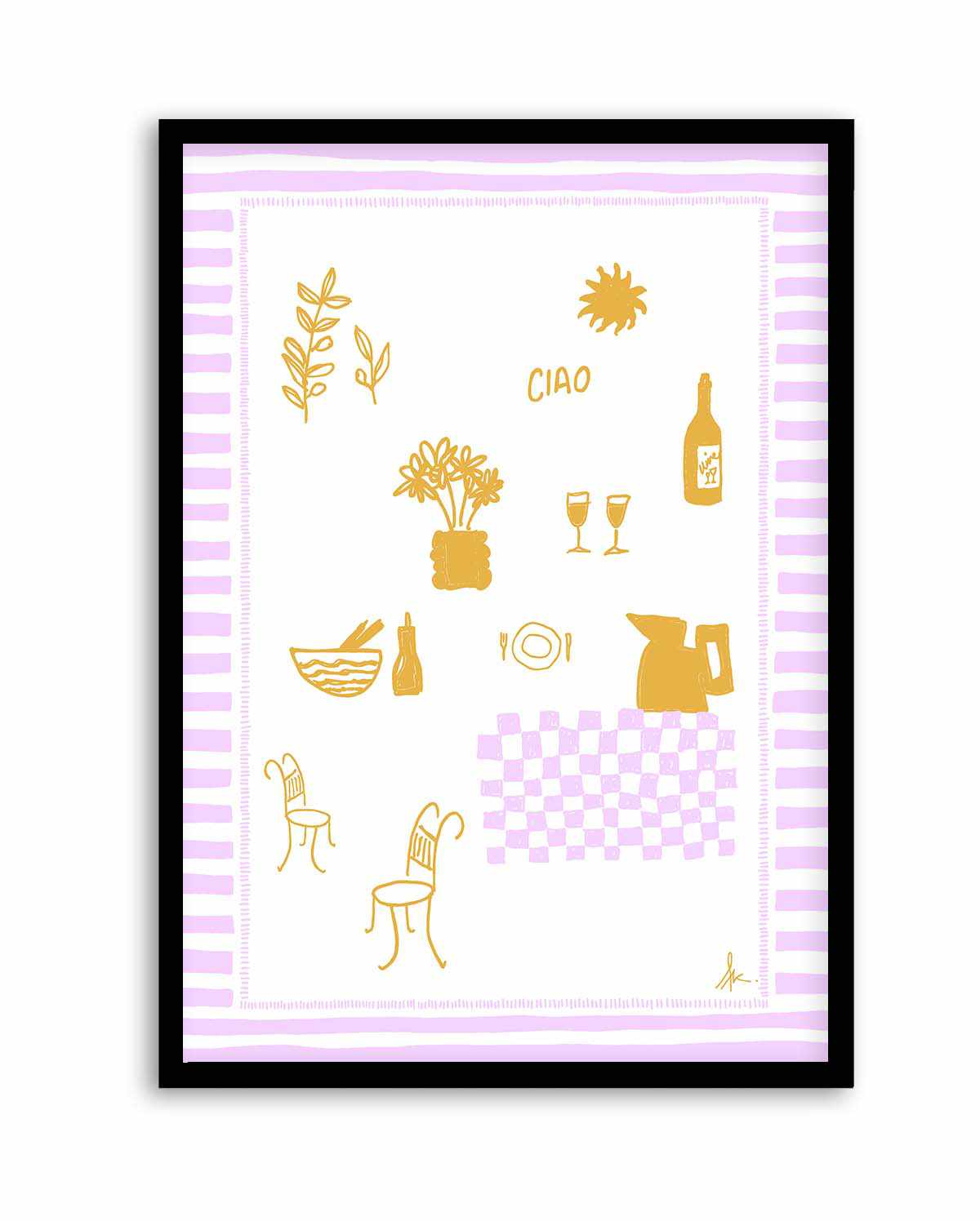 Ciao Golden Purple by Anne Korako | Art Print