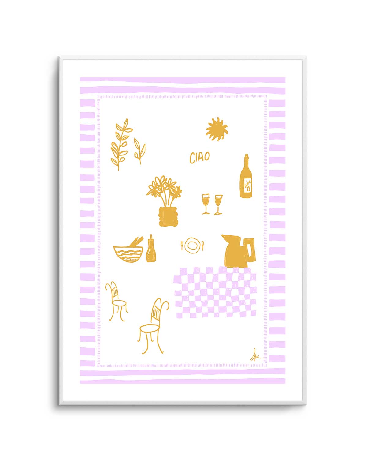 Ciao Golden Purple by Anne Korako | Art Print