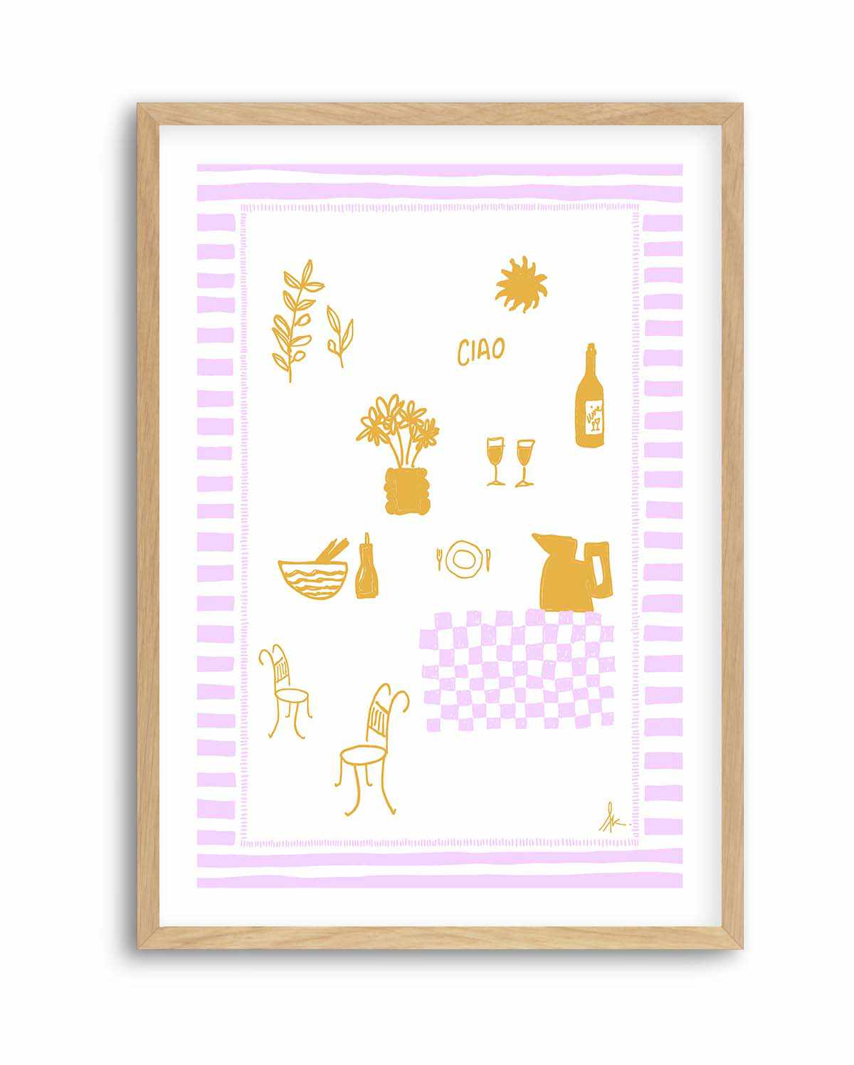 Ciao Golden Purple by Anne Korako | Art Print