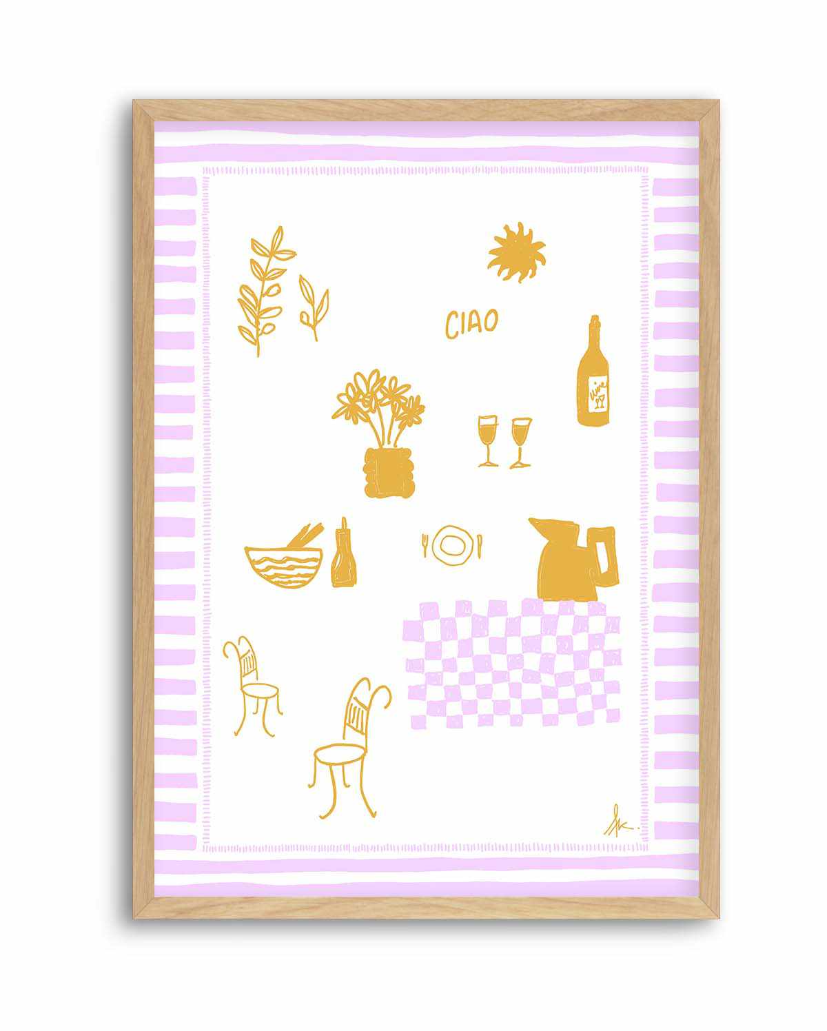 Ciao Golden Purple by Anne Korako | Art Print