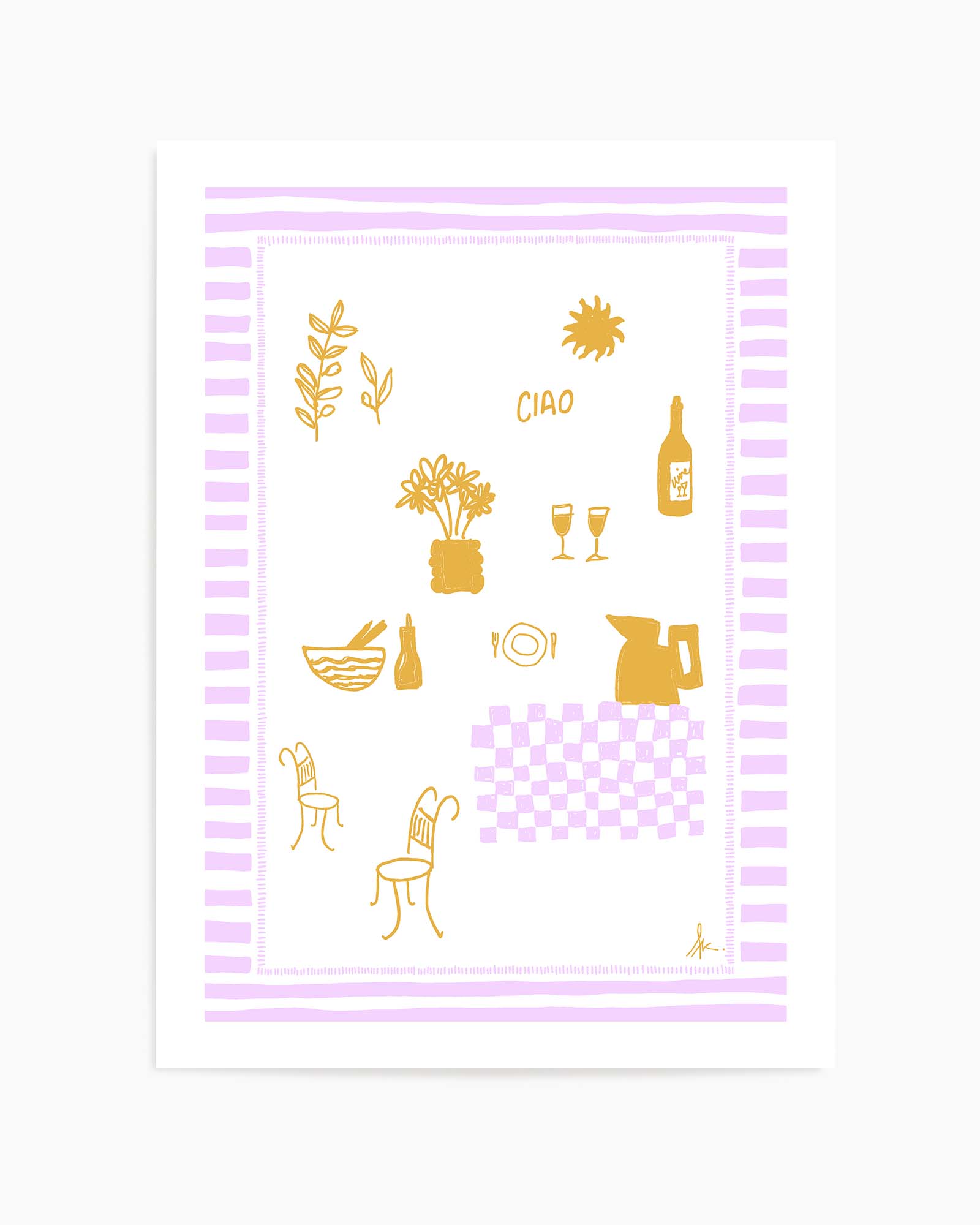 Ciao Golden Purple by Anne Korako | Art Print