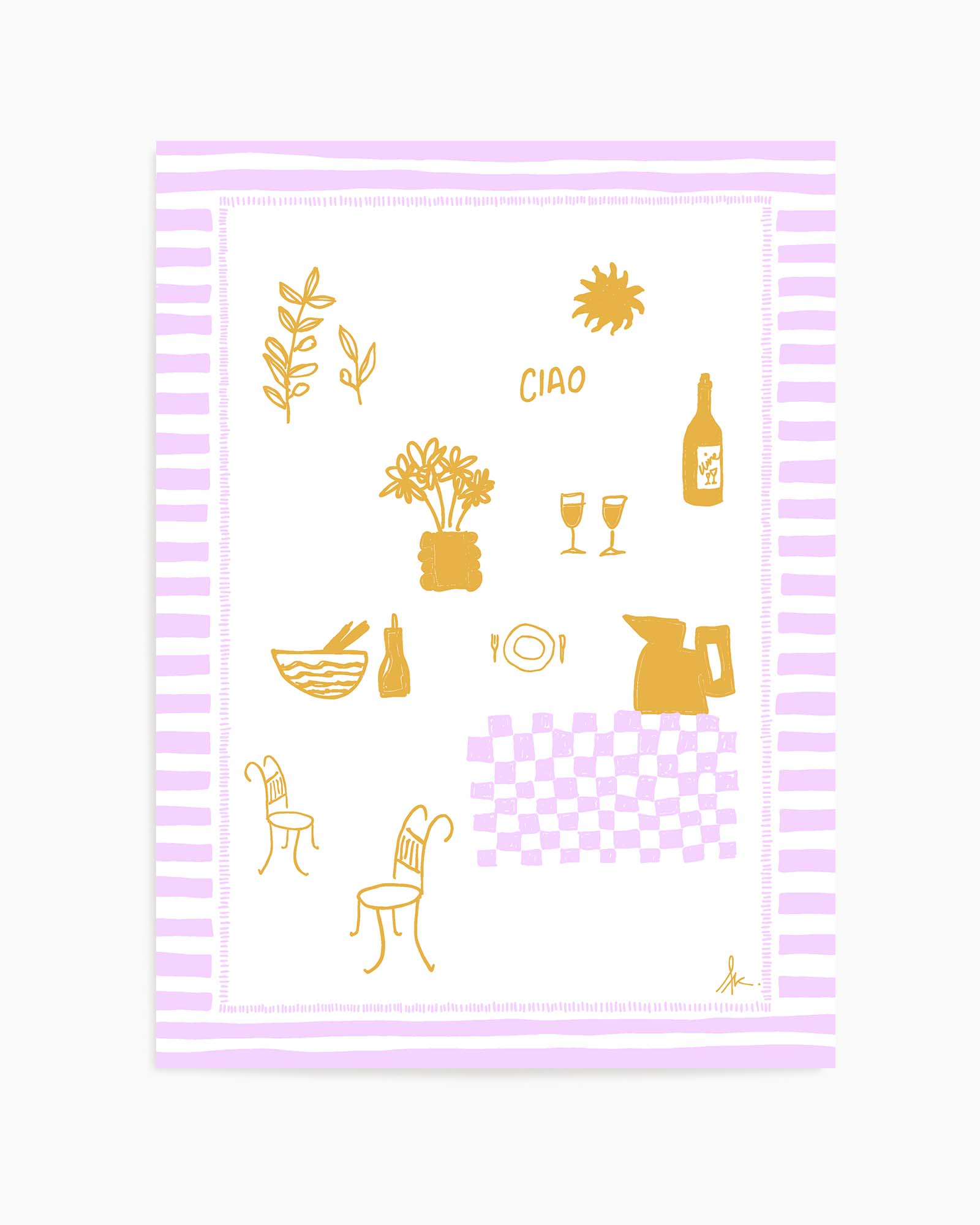 Ciao Golden Purple by Anne Korako | Art Print