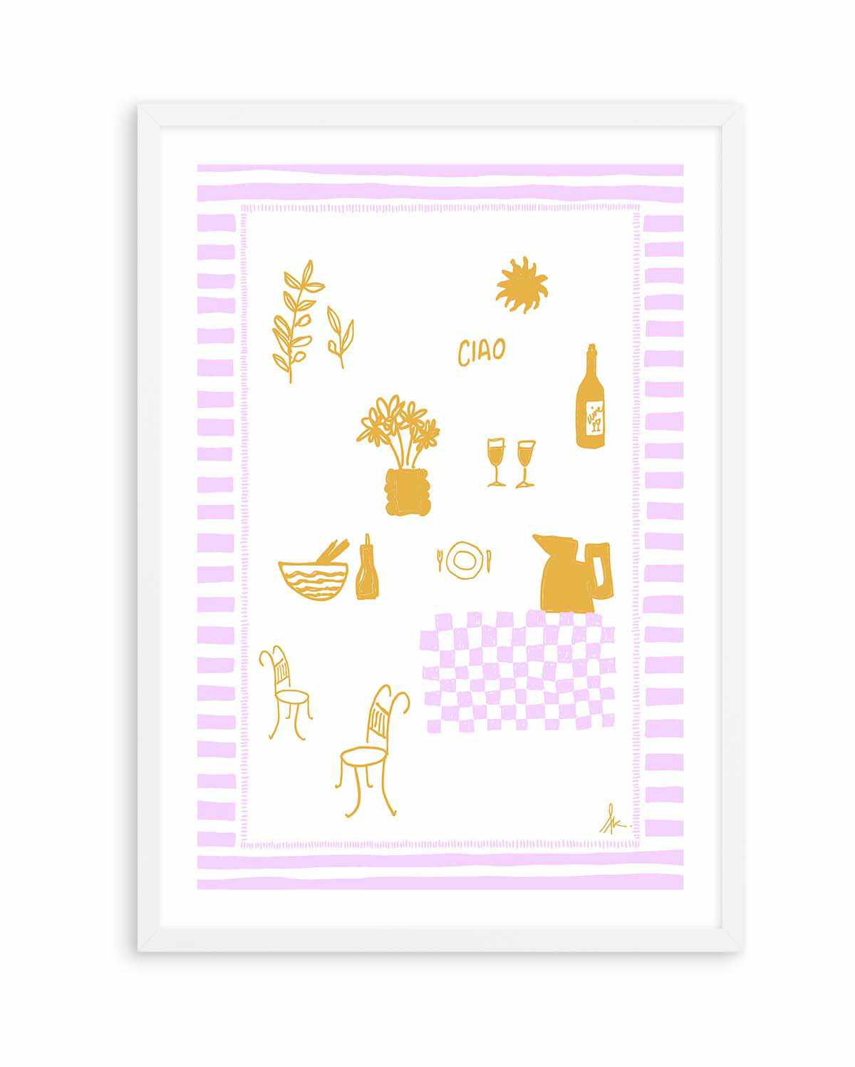 Ciao Golden Purple by Anne Korako | Art Print