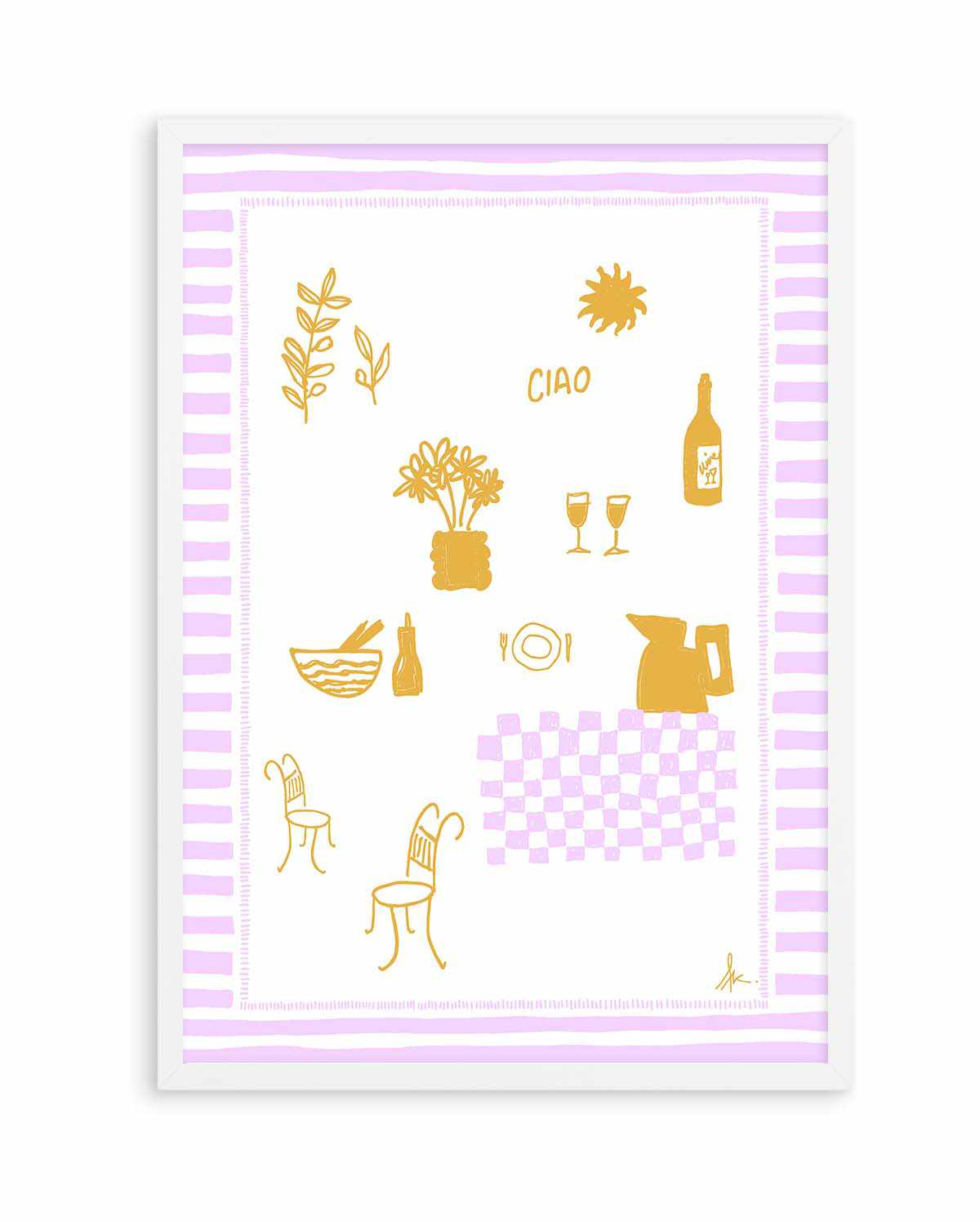 Ciao Golden Purple by Anne Korako | Art Print