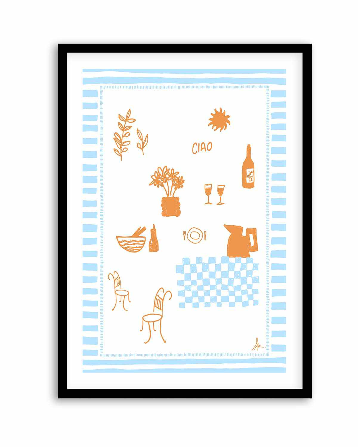 Ciao Tan Baby Blue by Anne Korako | Art Print