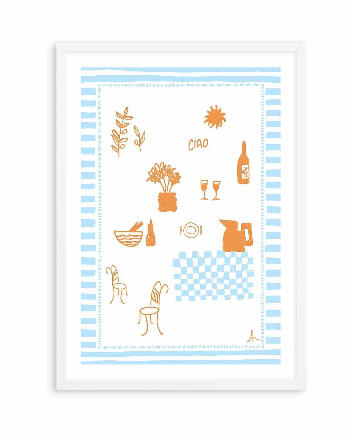 Ciao Tan Baby Blue by Anne Korako | Art Print