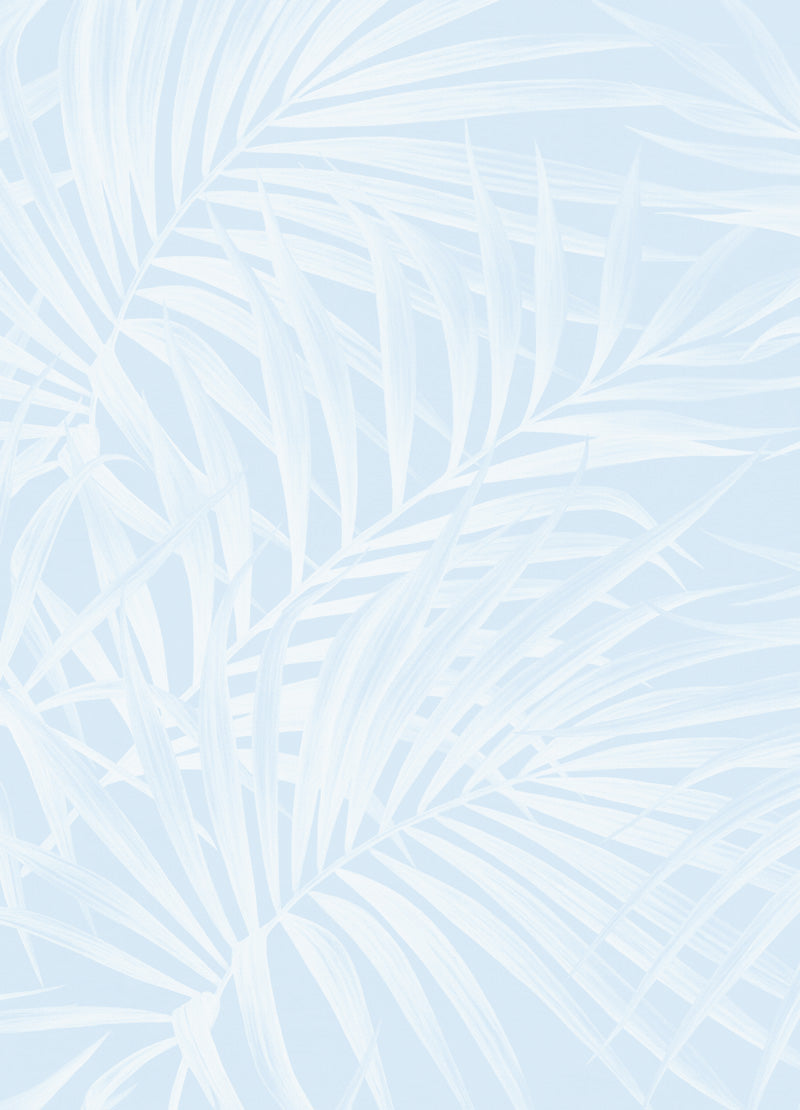 Alfresco Palm in Light Blue Wallpaper