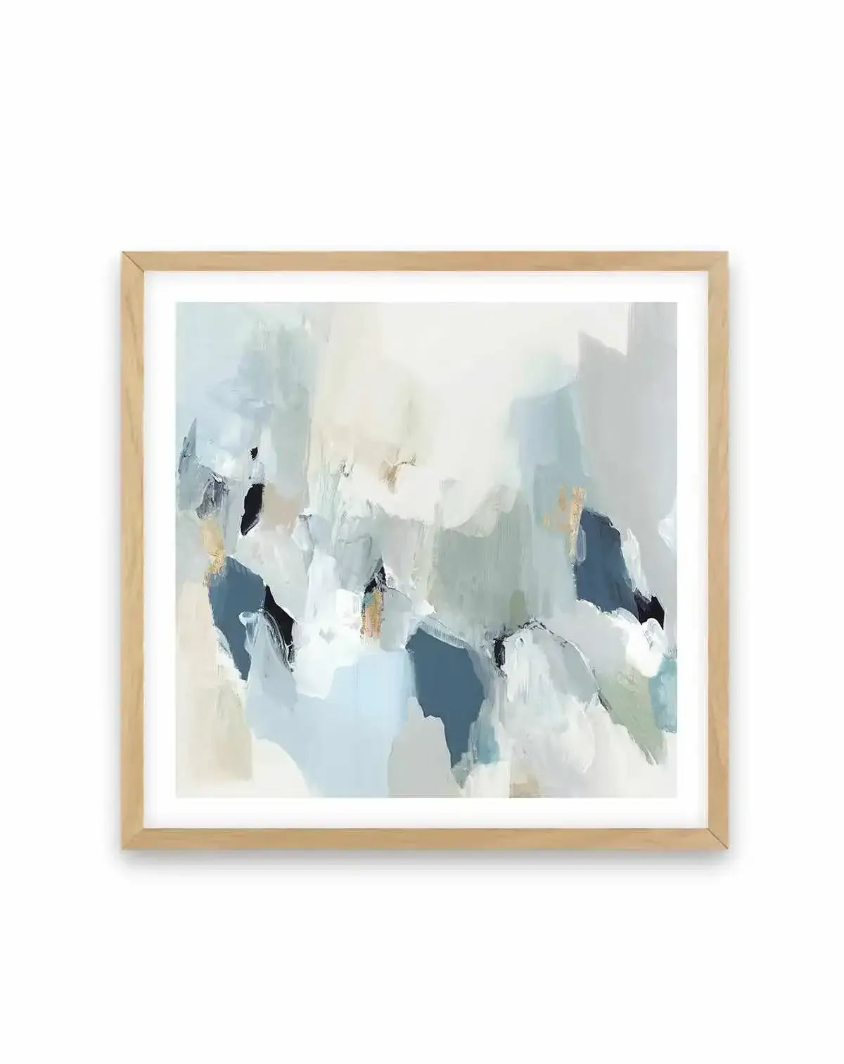 Coast I Square Art Print-PRINT-Order sage mint green framed abstract painting wall art prints online with Olive et Oriel Australia