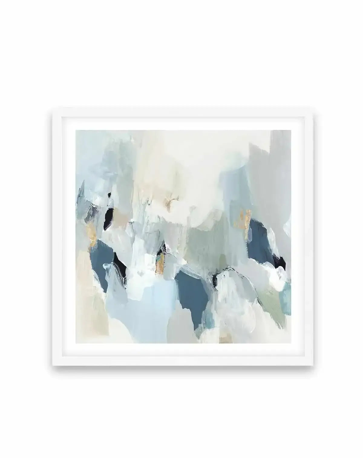 Coast I Square Art Print-PRINT-Order sage mint green framed abstract painting wall art prints online with Olive et Oriel Australia