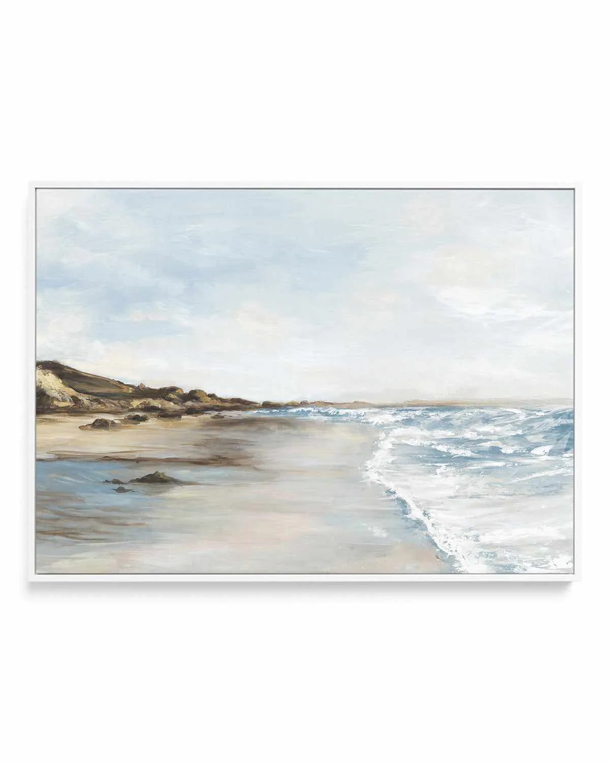 Coastal Memories I | Framed Canvas Art Print from Olive et Oriel where you can shop wallpaper and artworks online