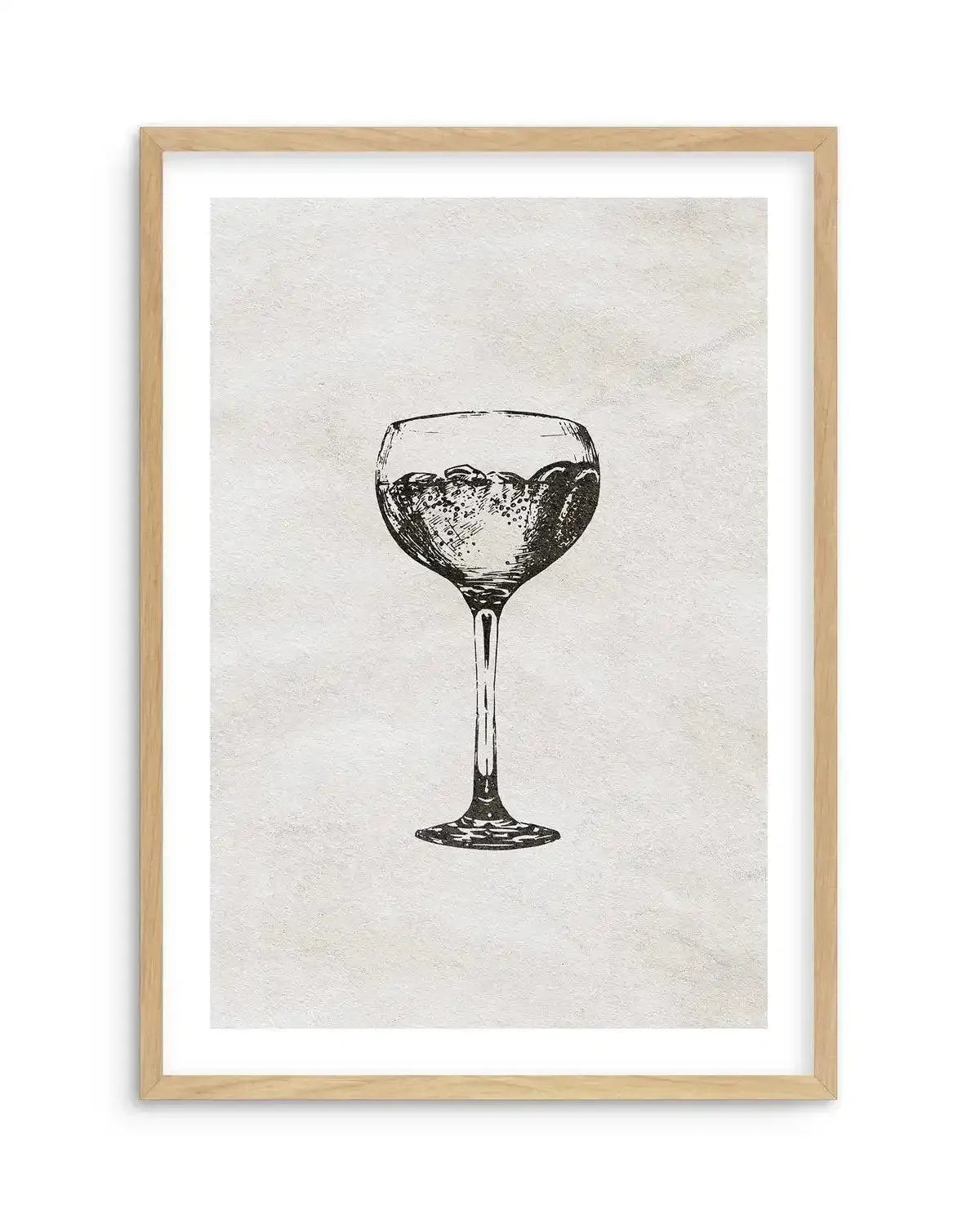 Cocktail Glass Art Print-PRINT-Olive et Oriel-Olive et Oriel-A5 | 5.8" x 8.3" | 14.8 x 21cm-Oak-With White Border-Buy-Australian-Art-Prints-Online-with-Olive-et-Oriel-Your-Artwork-Specialists-Austrailia-Decorate-With-Coastal-Photo-Wall-Art-Prints-From-Our-Beach-House-Artwork-Collection-Fine-Poster-and-Framed-Artwork