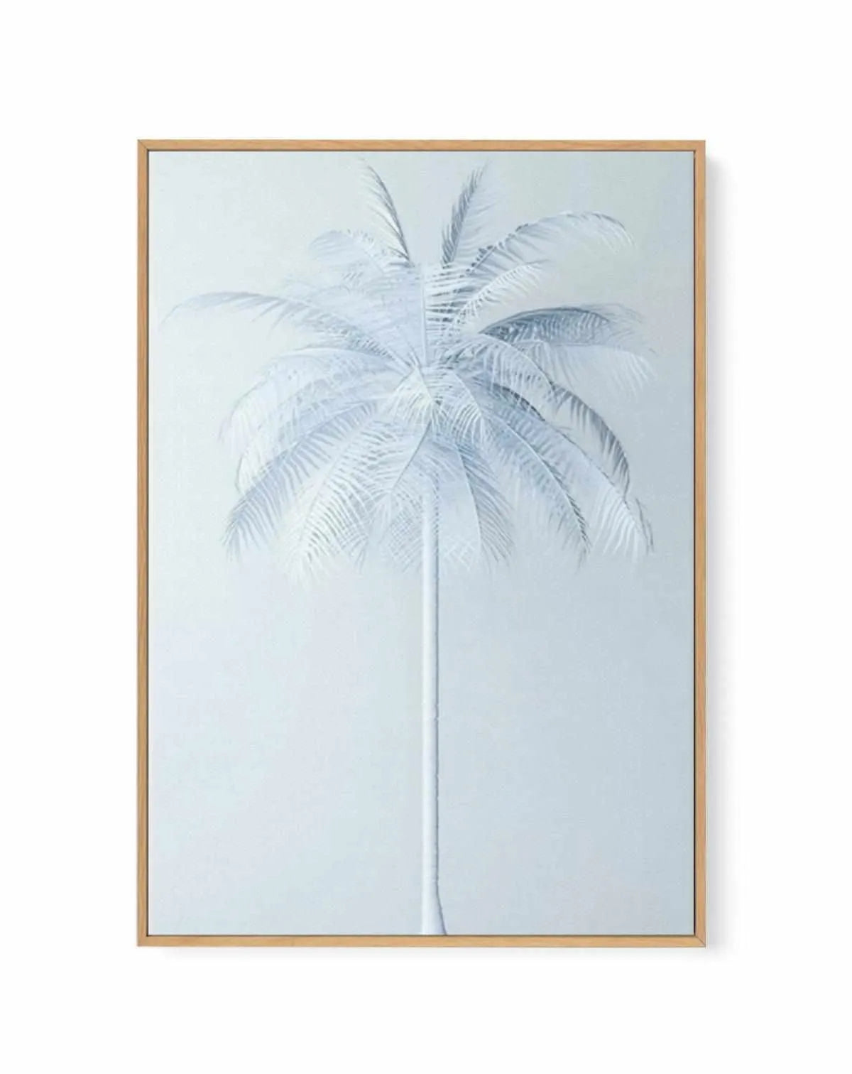 Cool In Blue Palm | Framed Canvas from Olive et Oriel where you can shop wallpaper and artworks online