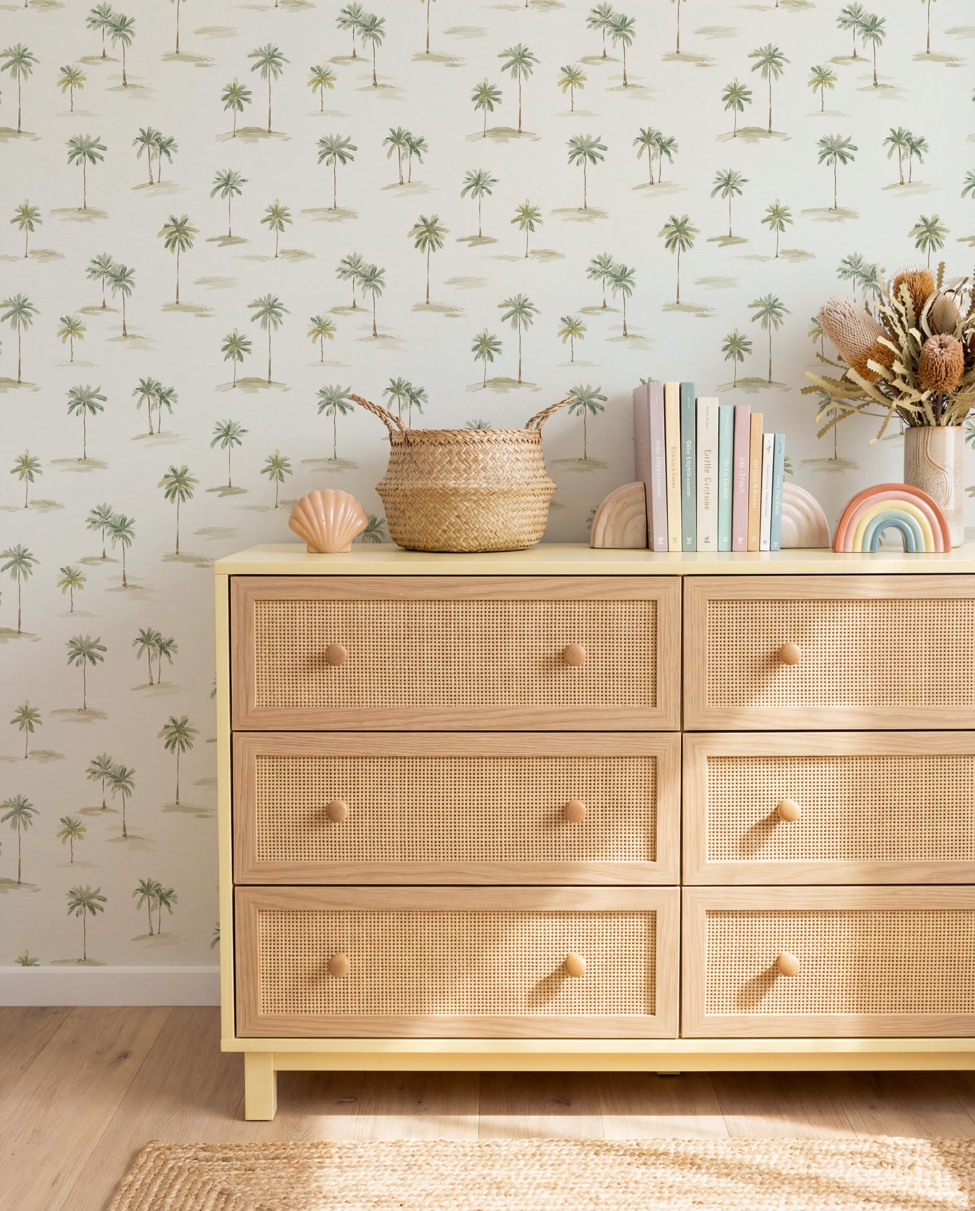 Cool Palms Club Wallpaper from Olive et Oriel where you can shop wallpaper and artworks online