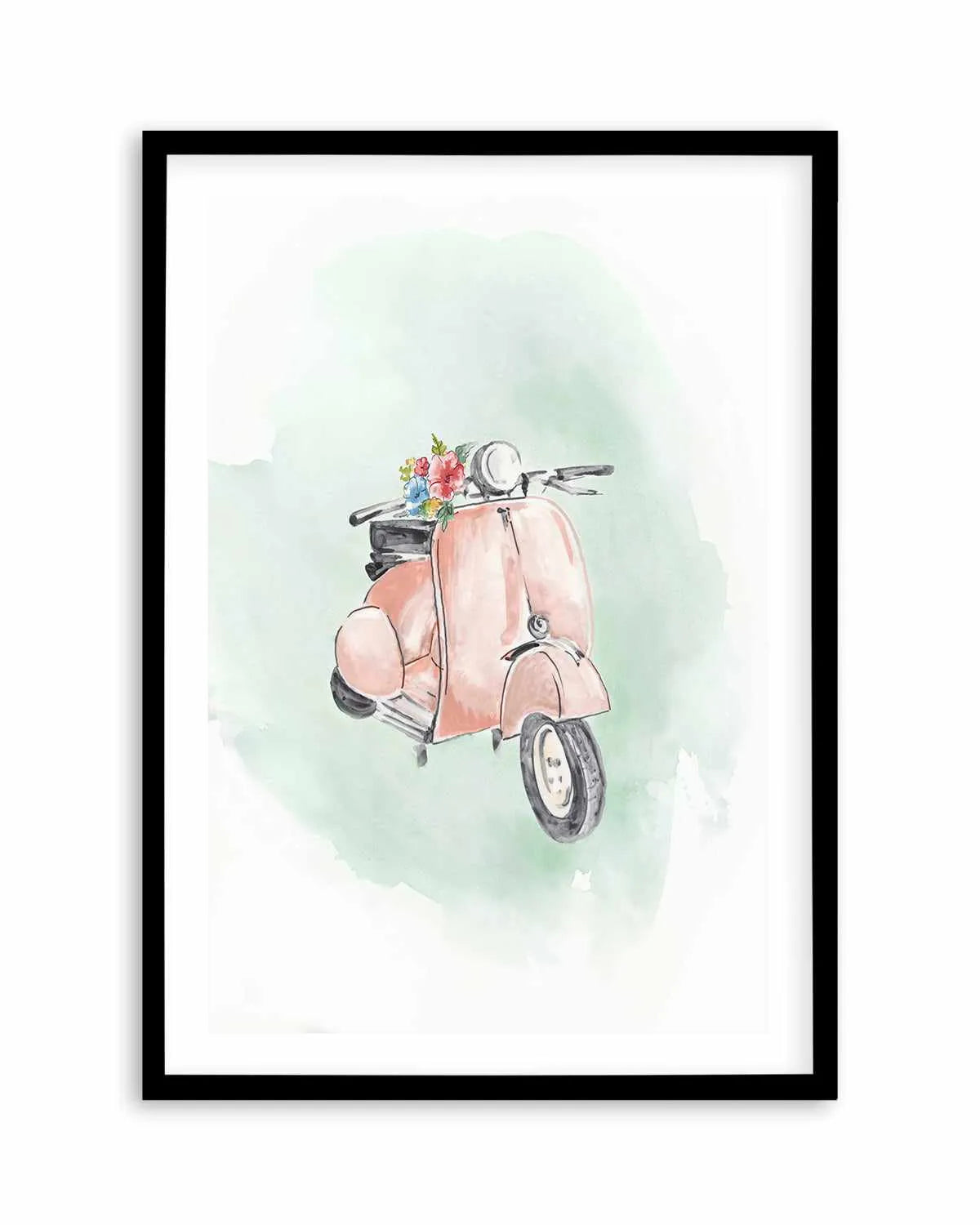 Coral Bike Art Print from Olive et Oriel where you can shop wallpaper and artworks online