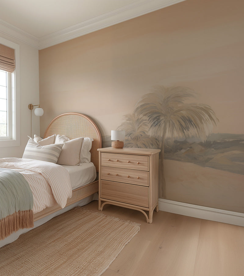 Coral Coastline Wallpaper Mural from Olive et Oriel where you can shop wallpaper and artworks online