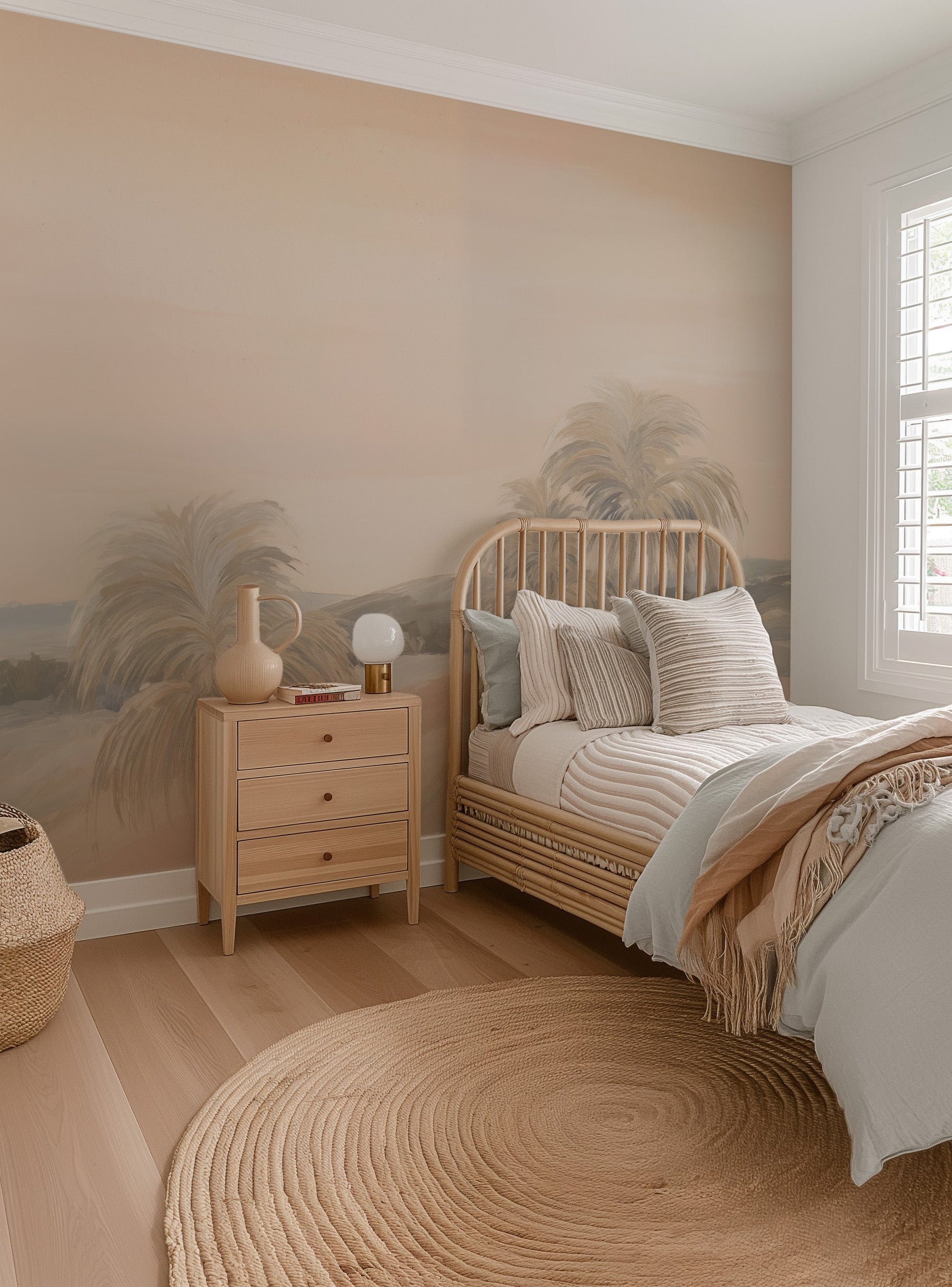 Coral Coastline Wallpaper Mural from Olive et Oriel where you can shop wallpaper and artworks online