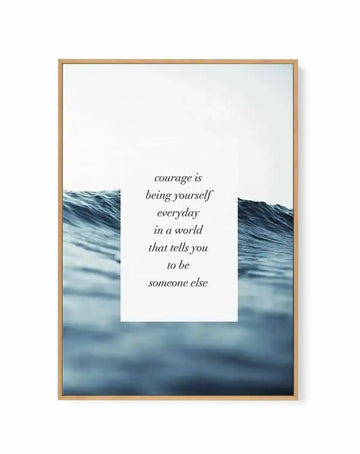 Courage Is | Framed Canvas Art Print from Olive et Oriel where you can shop wallpaper and artworks online