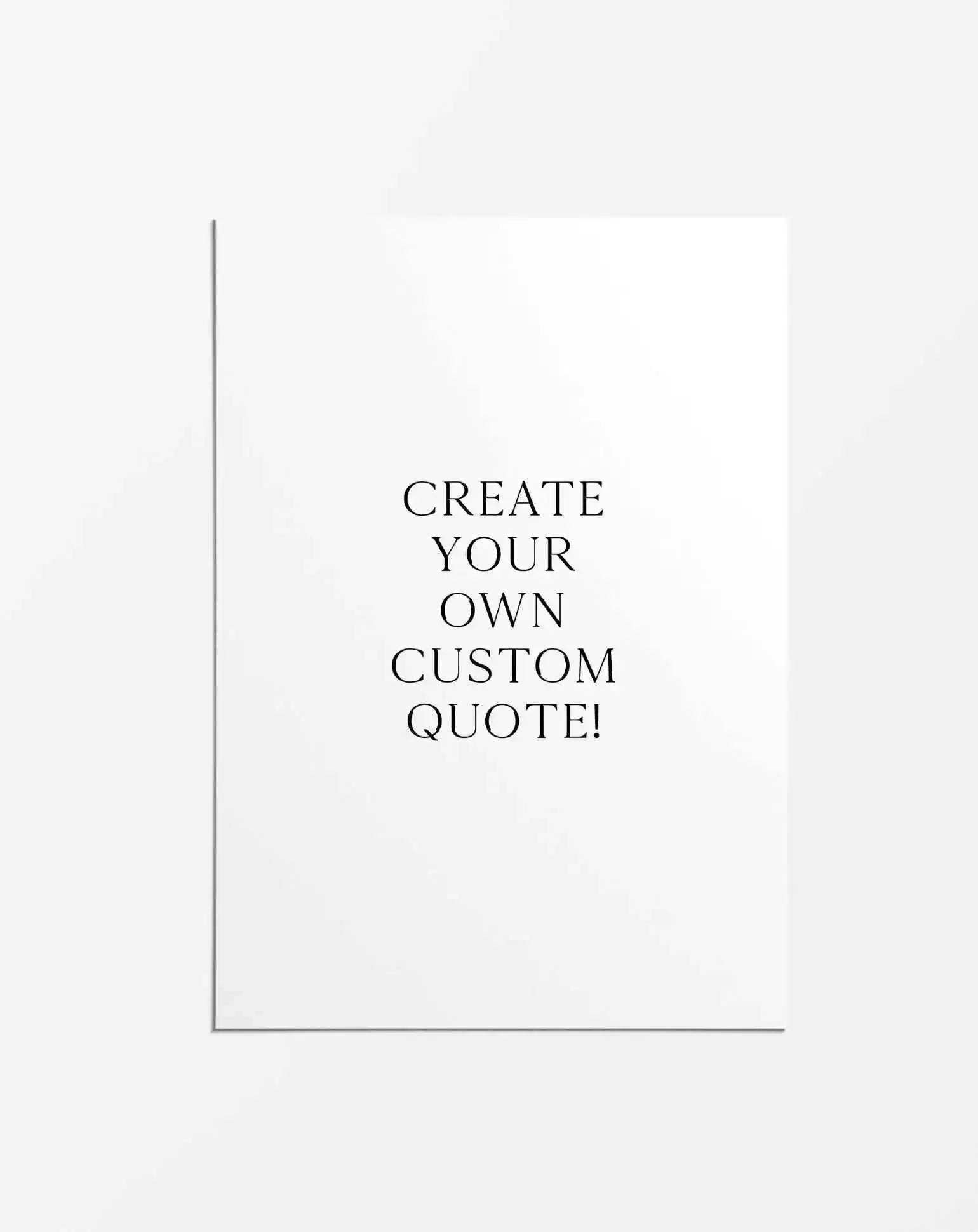 Custom Quote Typography Wall Art Print | Personalised – Olive et Oriel