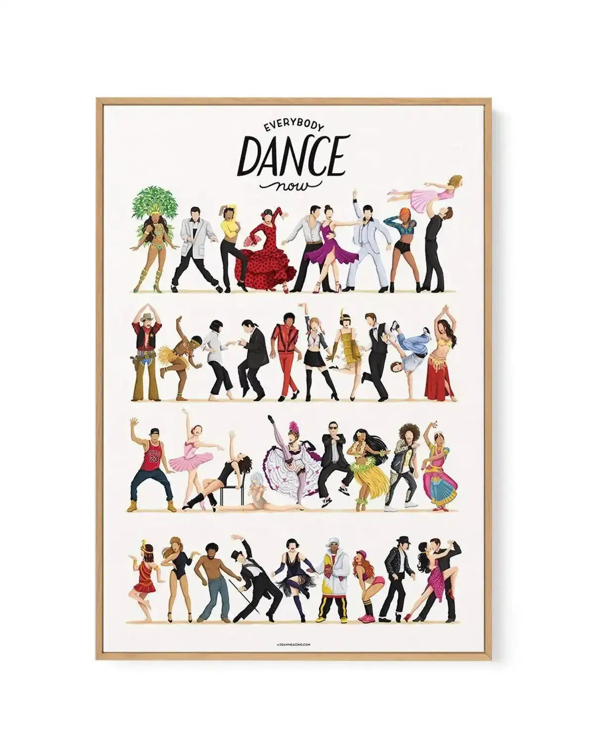 Dance | Draw Me A Song Collection | Framed Canvas-CANVAS-You can shop wall art online with Olive et Oriel for everything from abstract art to fun kids wall art. Our beautiful modern art prints and canvas art are available from large canvas prints to wall art paintings and our proudly Australian artwork collection offers only the highest quality framed large wall art and canvas art Australia - You can buy fashion photography prints or Hampton print posters and paintings on canvas from Olive et Or