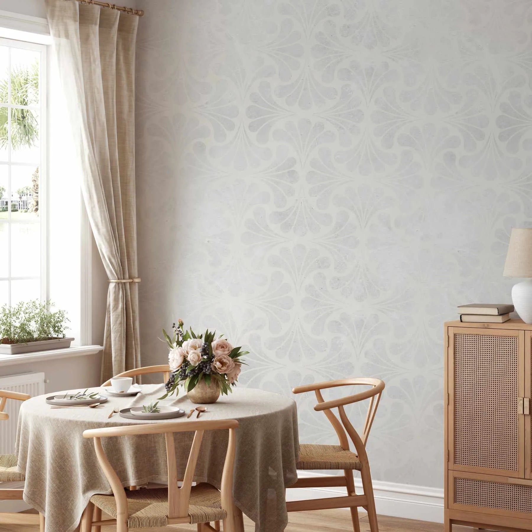 Deco Swirls Wallpaper from Olive et Oriel where you can shop wallpaper and artworks online