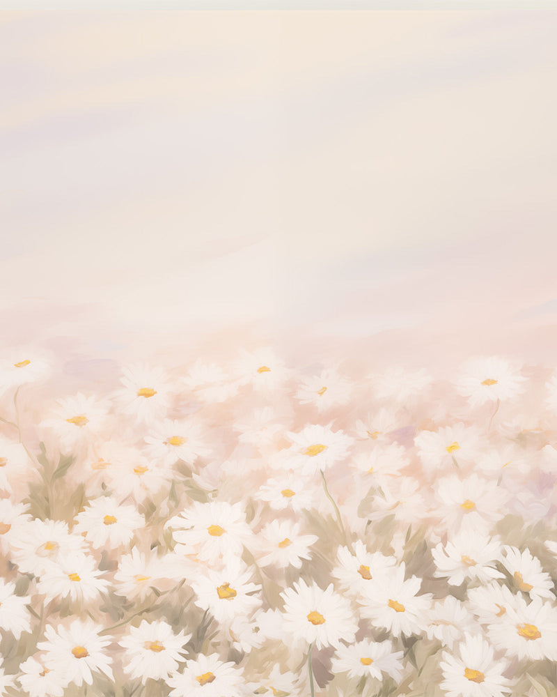 Delicate Daisy Wallpaper Mural from Olive et Oriel where you can shop wallpaper and artworks online