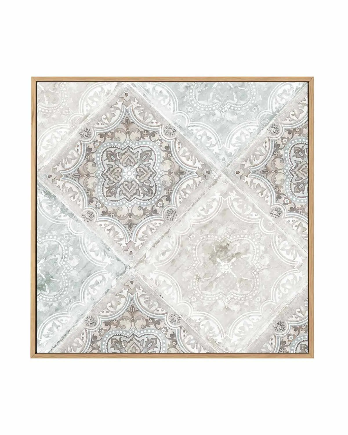Delicate Tiles | Framed Canvas Art Print from Olive et Oriel where you can shop wallpaper and artworks online