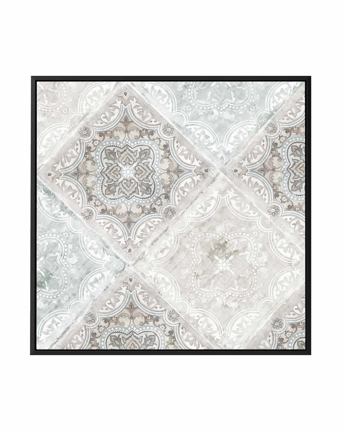 Delicate Tiles | Framed Canvas Art Print from Olive et Oriel where you can shop wallpaper and artworks online