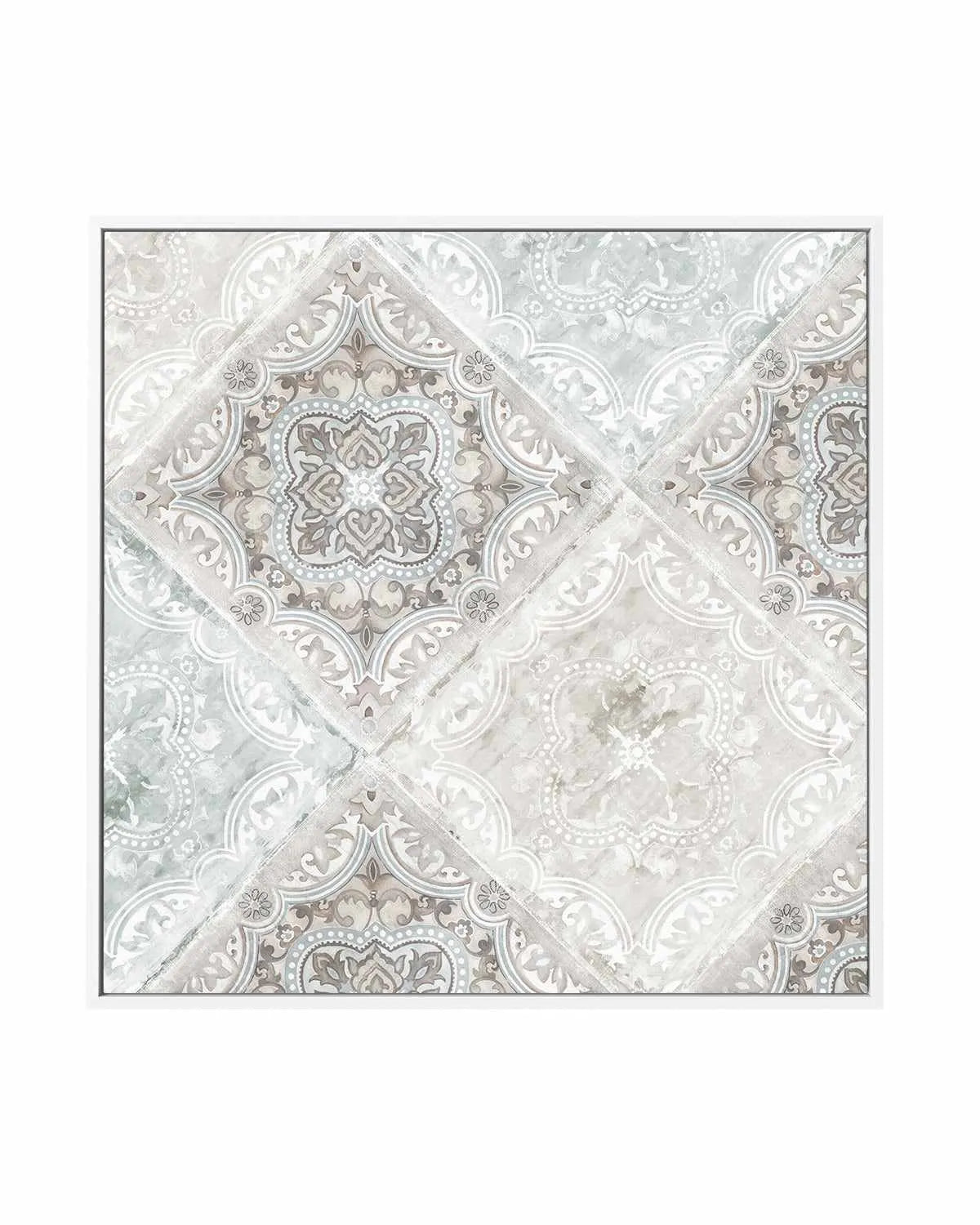 Delicate Tiles | Framed Canvas Art Print from Olive et Oriel where you can shop wallpaper and artworks online