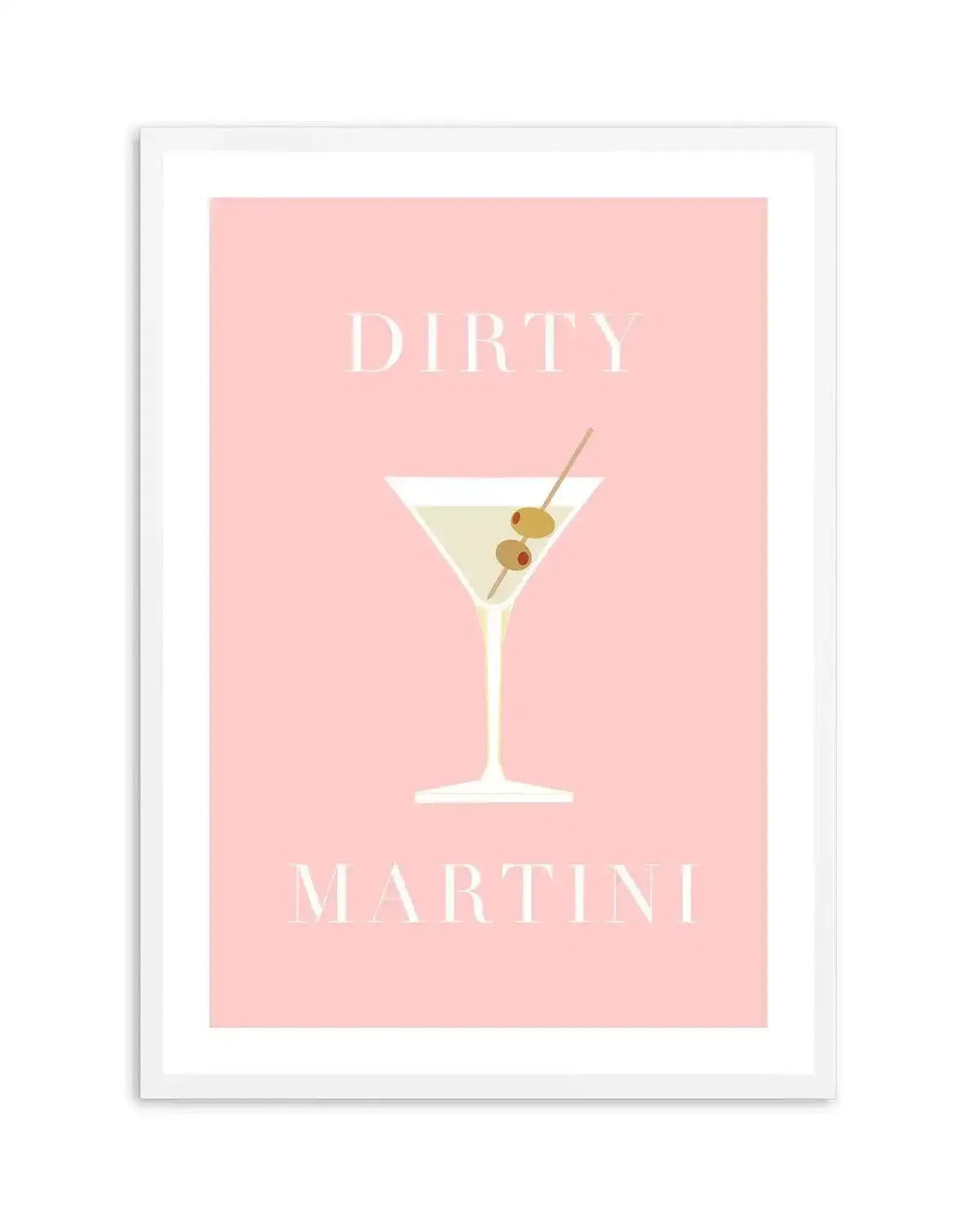 Dirty Martini Art Print-PRINT-Olive et Oriel-Olive et Oriel-A5 | 5.8" x 8.3" | 14.8 x 21cm-White-With White Border-Buy-Australian-Art-Prints-Online-with-Olive-et-Oriel-Your-Artwork-Specialists-Austrailia-Decorate-With-Coastal-Photo-Wall-Art-Prints-From-Our-Beach-House-Artwork-Collection-Fine-Poster-and-Framed-Artwork