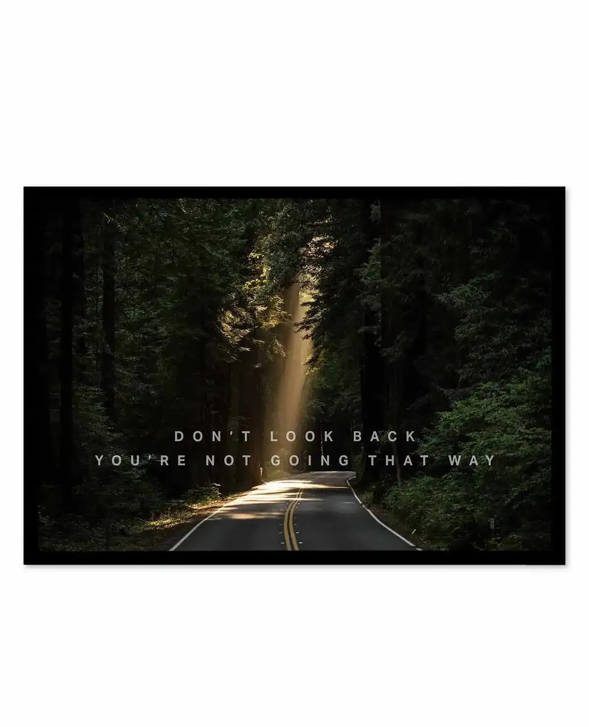 Don't Look Back You're Not Going That Way Art Print-PRINT-Olive et Oriel-Olive et Oriel-A4 | 8.3" x 11.7" | 21 x 29.7cm-Black-With White Border-Buy-Australian-Art-Prints-Online-with-Olive-et-Oriel-Your-Artwork-Specialists-Austrailia-Decorate-With-Coastal-Photo-Wall-Art-Prints-From-Our-Beach-House-Artwork-Collection-Fine-Poster-and-Framed-Artwork